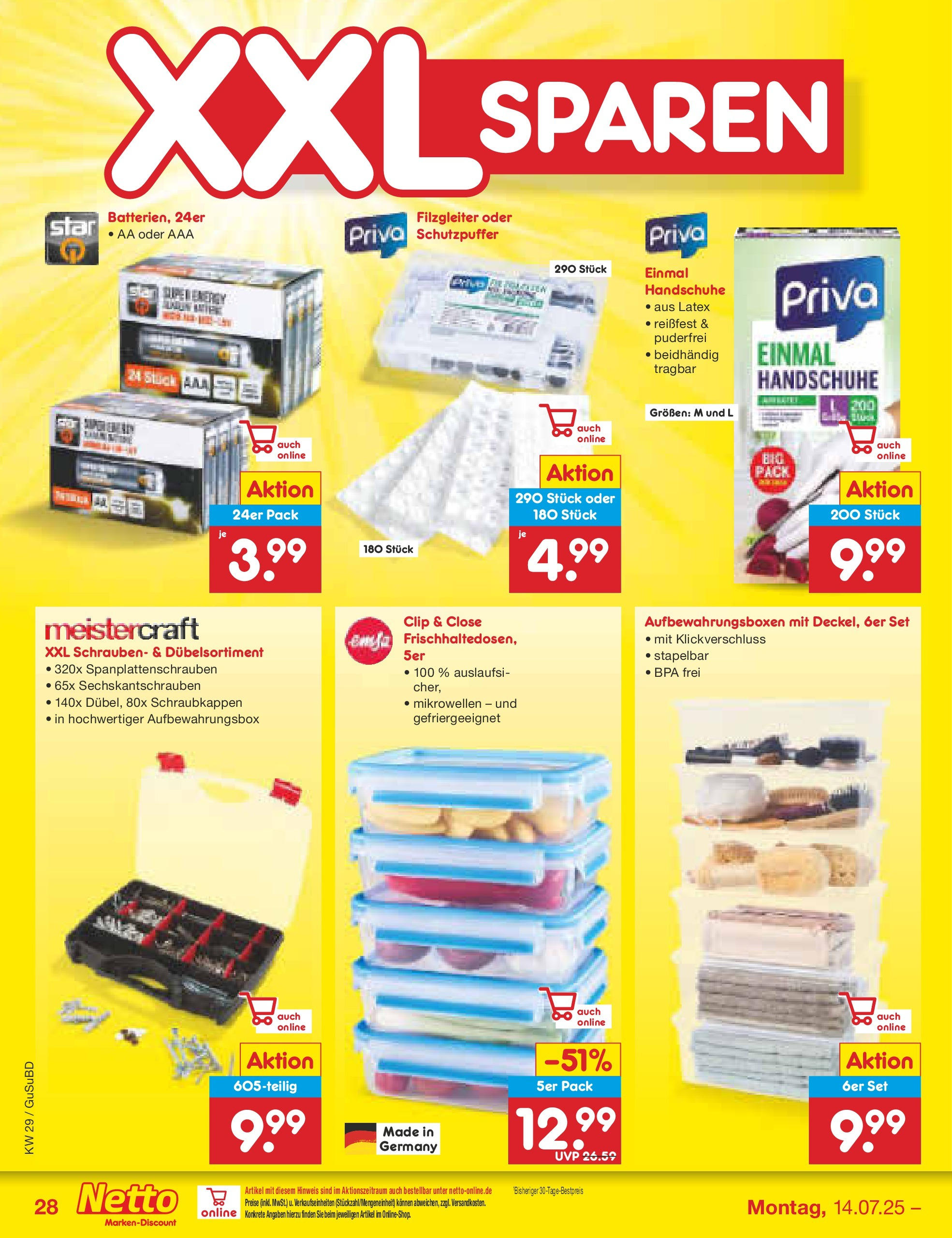 Netto Marken-Discount prospekt Glauchau (ab 13.07.2025) » Angebote | Seite: 44 | Produkte: Handschuhe Netto Marken-Discount prospekt Glauchau (ab 13.07.2025) » Angebote | Seite: 44 | Produkte: Handschuhe