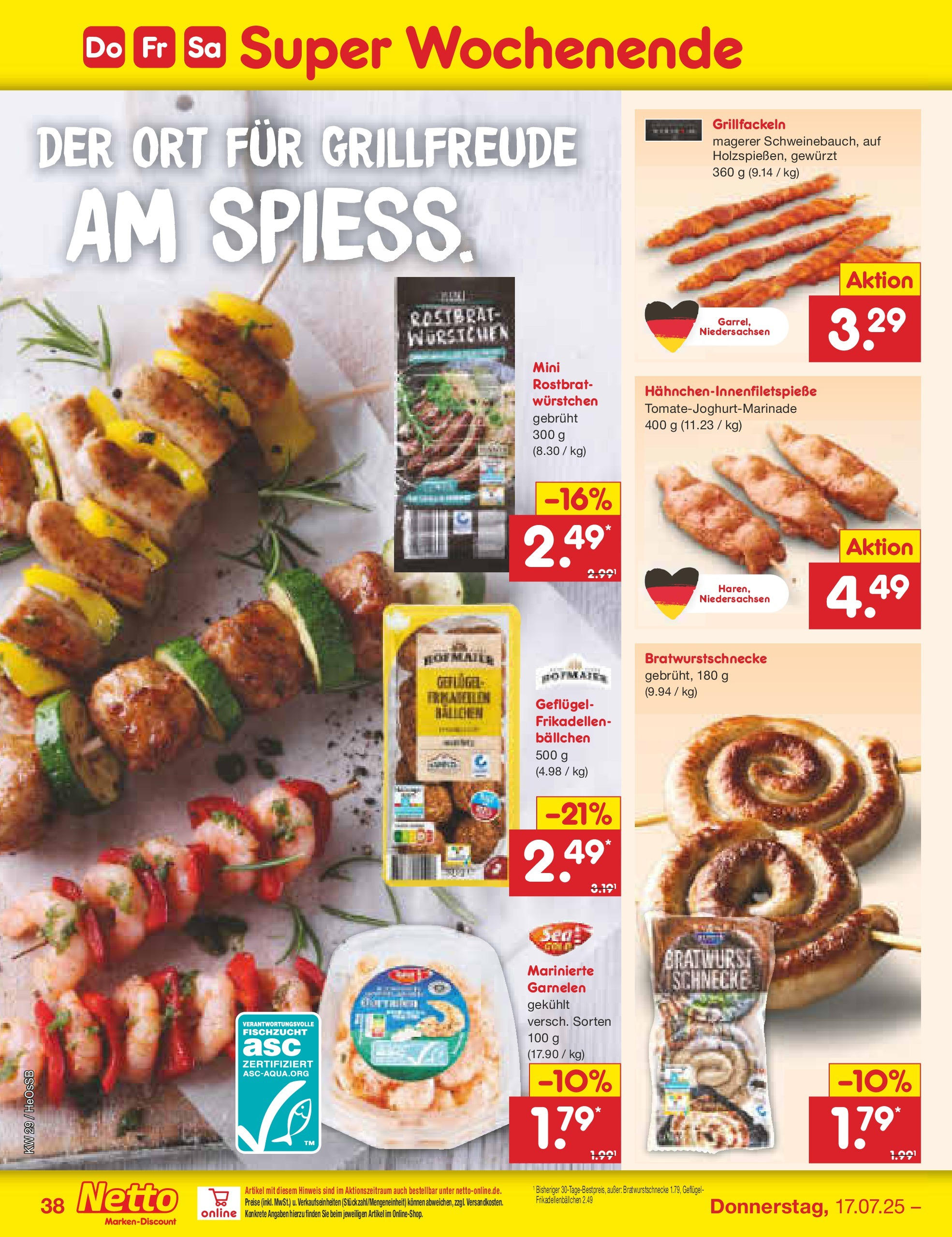 Netto Marken-Discount prospekt Kröpelin (ab 13.07.2025) » Angebote | Seite: 60 | Produkte: Bratwurst, Garnelen Netto Marken-Discount prospekt Kröpelin (ab 13.07.2025) » Angebote | Seite: 60 | Produkte: Bratwurst, Garnelen