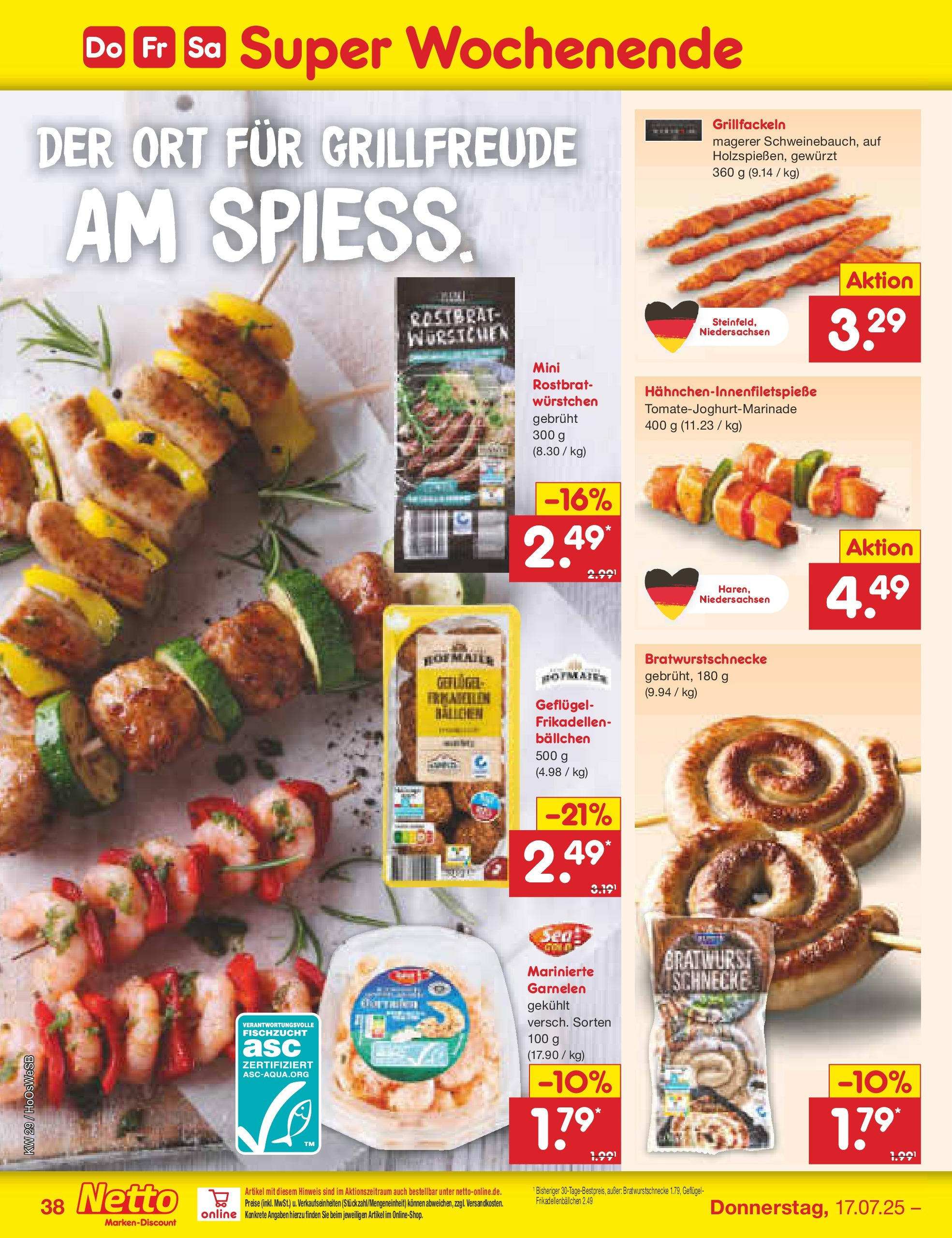 Netto Marken-Discount prospekt Braunschweig-Lamme (ab 13.07.2025) » Angebote | Seite: 60 | Produkte: Bratwurst, Garnelen Netto Marken-Discount prospekt Braunschweig-Lamme (ab 13.07.2025) » Angebote | Seite: 60 | Produkte: Bratwurst, Garnelen