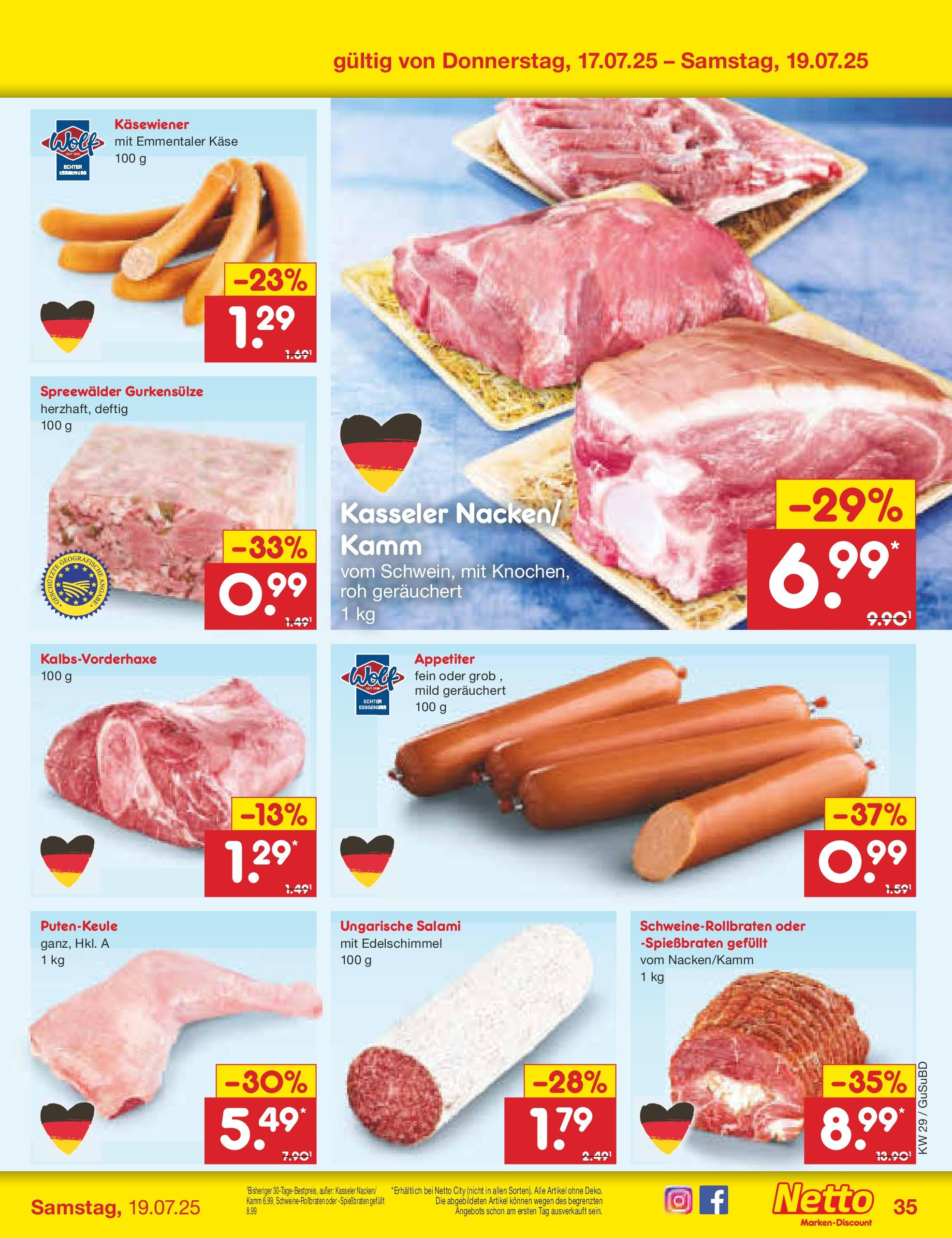 Netto Marken-Discount prospekt Glauchau (ab 13.07.2025) » Angebote | Seite: 53 | Produkte: Käse, Salami Netto Marken-Discount prospekt Glauchau (ab 13.07.2025) » Angebote | Seite: 53 | Produkte: Käse, Salami