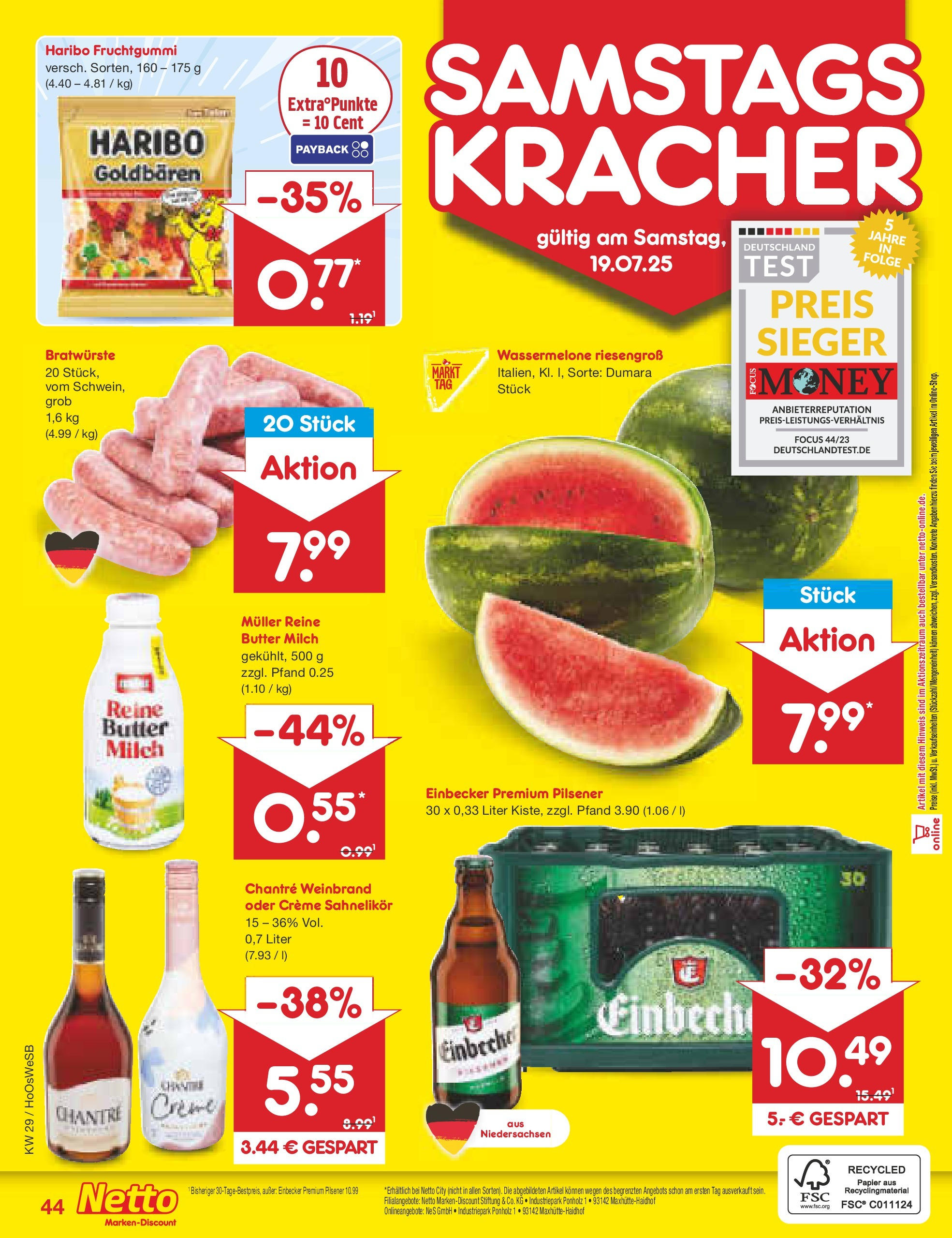Netto Marken-Discount prospekt Braunschweig-Lamme (ab 13.07.2025) » Angebote | Seite: 66 | Produkte: Milch, Butter, Creme, Wassermelone Netto Marken-Discount prospekt Braunschweig-Lamme (ab 13.07.2025) » Angebote | Seite: 66 | Produkte: Milch, Butter, Creme, Wassermelone
