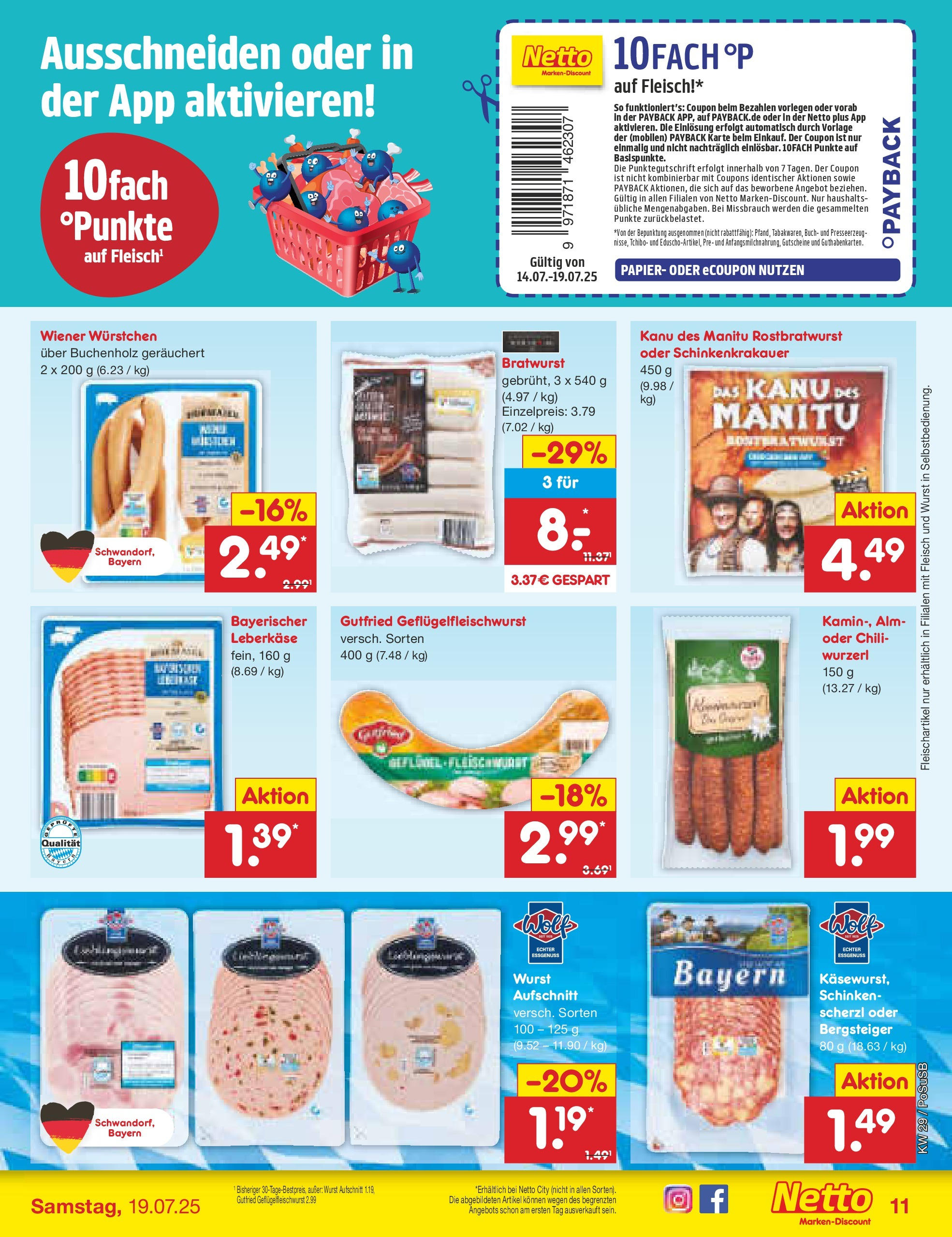 Netto Marken-Discount prospekt Regensburg (ab 13.07.2025) » Angebote | Seite: 13 | Produkte: Wurst, Chili, Fleisch, Leberkase Netto Marken-Discount prospekt Regensburg (ab 13.07.2025) » Angebote | Seite: 13 | Produkte: Wurst, Chili, Fleisch, Leberkase