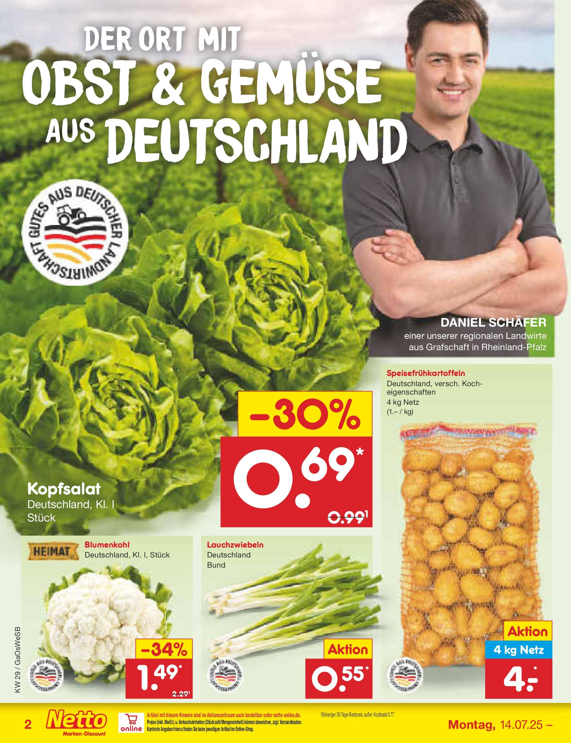 Netto Marken-Discount prospekt Moormerland (ab 13.07.2025) » Angebote | Seite: 36 | Produkte: Gemüse, Obst, Blumenkohl Netto Marken-Discount prospekt Moormerland (ab 13.07.2025) » Angebote | Seite: 36 | Produkte: Gemüse, Obst, Blumenkohl
