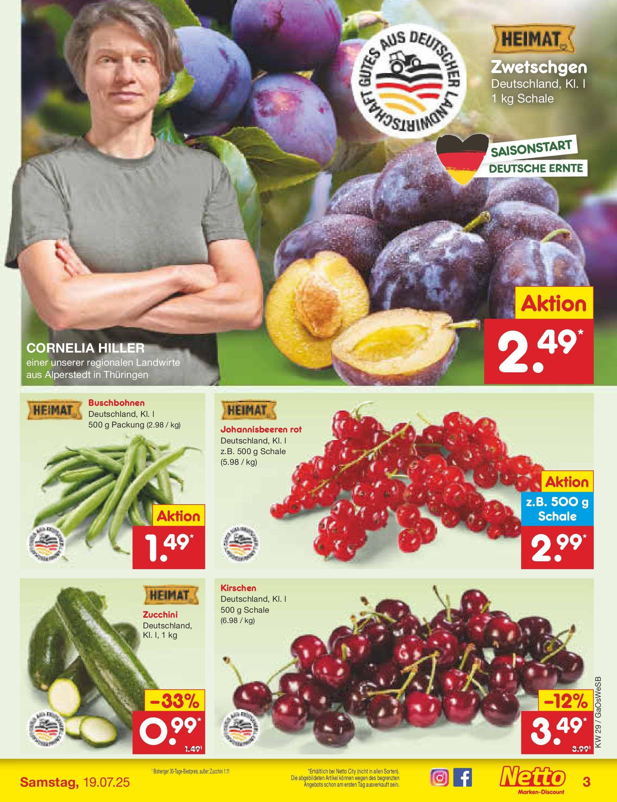 Netto Marken-Discount prospekt Moormerland (ab 13.07.2025) » Angebote | Seite: 37 | Produkte: Zwetschgen, Kirschen, Zucchini Netto Marken-Discount prospekt Moormerland (ab 13.07.2025) » Angebote | Seite: 37 | Produkte: Zwetschgen, Kirschen, Zucchini