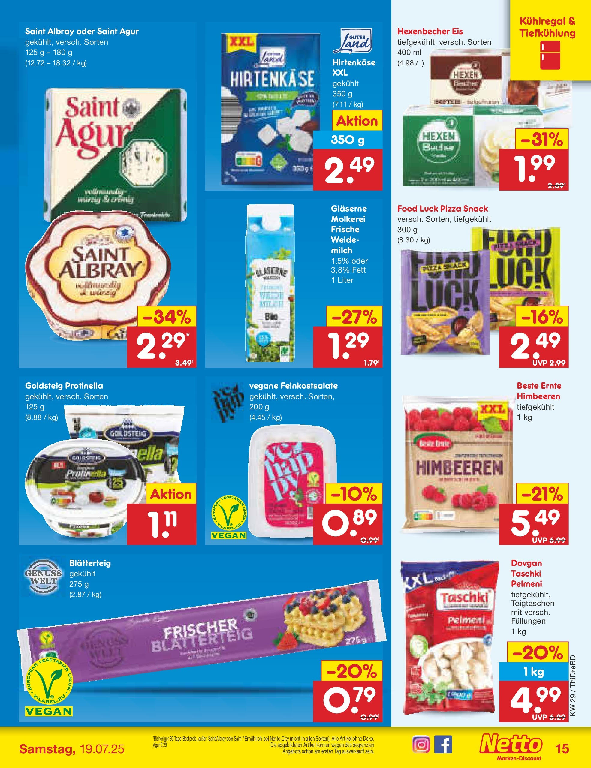 Netto Marken-Discount prospekt Dresden-Seidnitz (ab 13.07.2025) » Angebote | Seite: 19 | Produkte: Feta, Milch, Pizza, Eis Netto Marken-Discount prospekt Dresden-Seidnitz (ab 13.07.2025) » Angebote | Seite: 19 | Produkte: Feta, Milch, Pizza, Eis