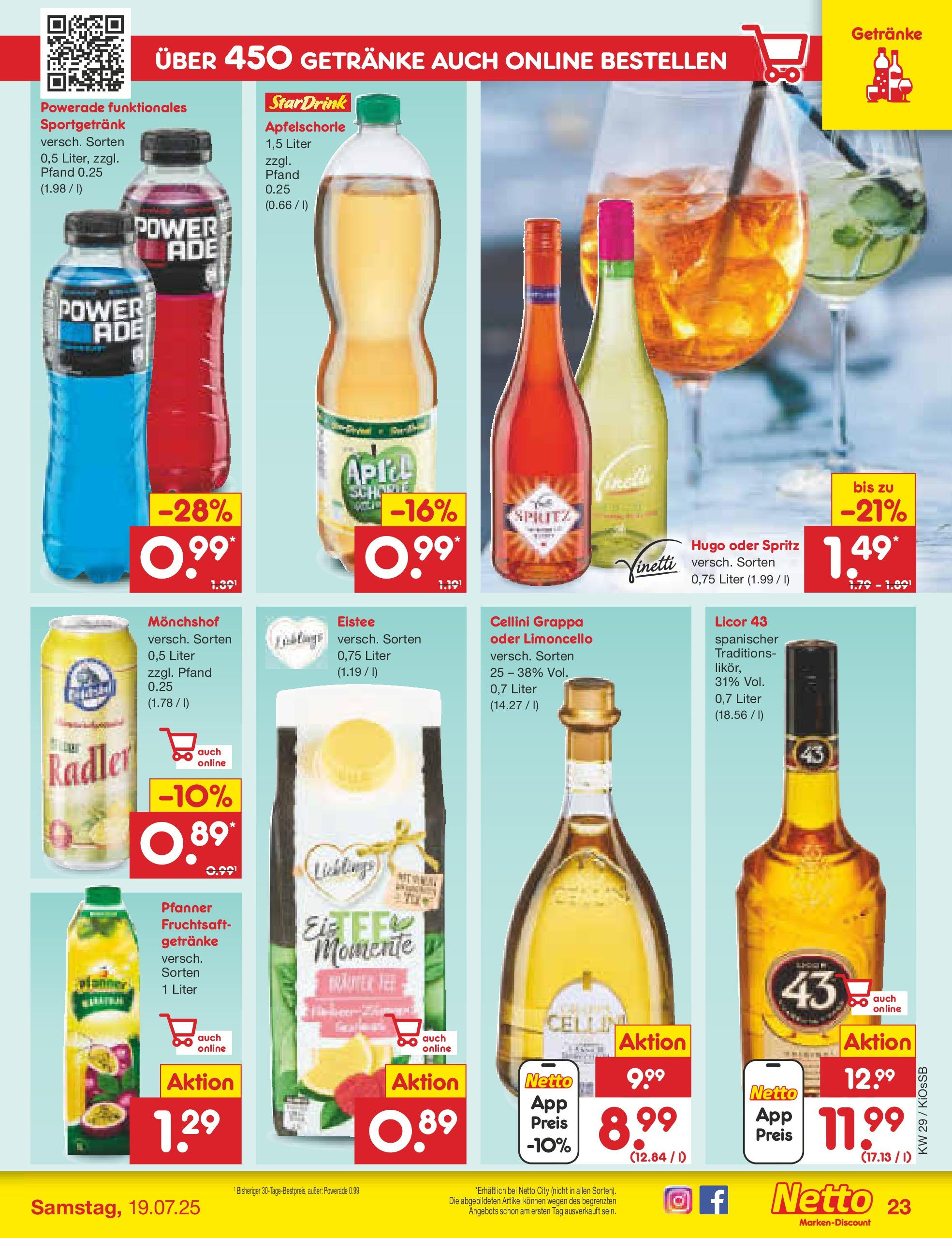 Netto Marken-Discount prospekt Oberhaid (ab 13.07.2025) » Angebote | Seite: 33 | Produkte: Apple, Radler, Fruchtsaft, Hugo Netto Marken-Discount prospekt Oberhaid (ab 13.07.2025) » Angebote | Seite: 33 | Produkte: Apple, Radler, Fruchtsaft, Hugo
