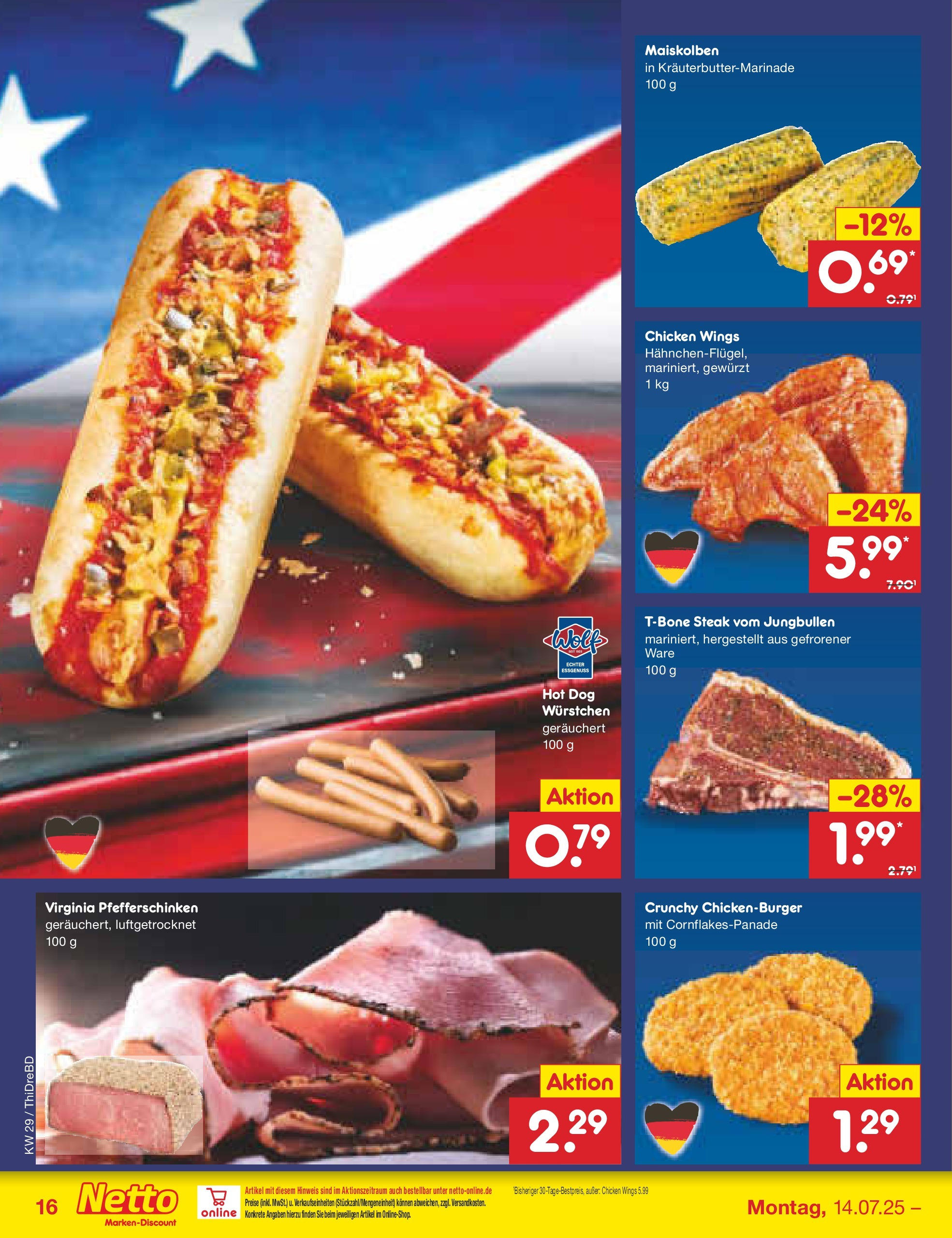 Netto Marken-Discount prospekt Dresden-Seidnitz (ab 13.07.2025) » Angebote | Seite: 22 | Produkte: Burger, Steak Netto Marken-Discount prospekt Dresden-Seidnitz (ab 13.07.2025) » Angebote | Seite: 22 | Produkte: Burger, Steak