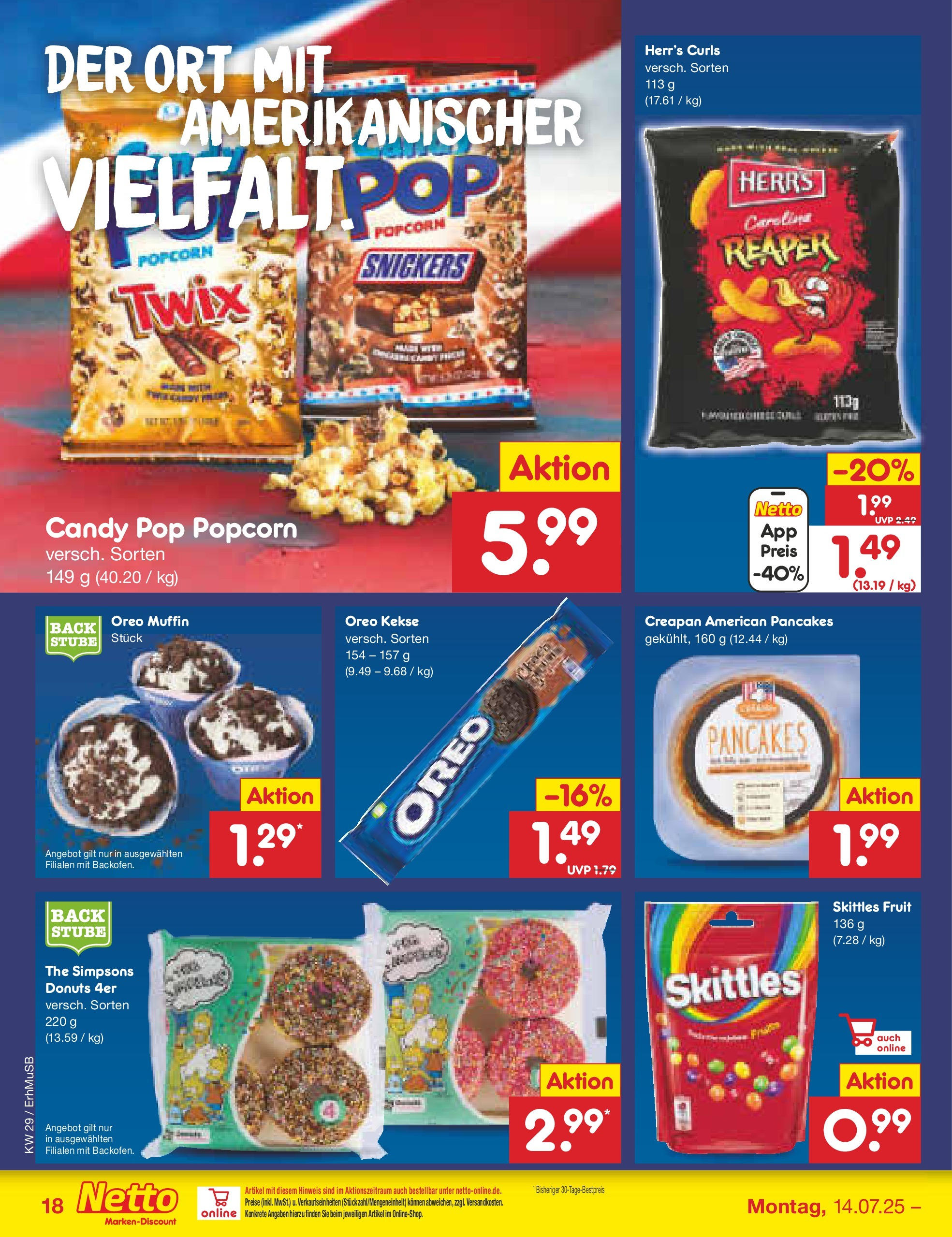 Netto Marken-Discount prospekt München (ab 13.07.2025) » Angebote | Seite: 24 | Produkte: Snickers, Twix, Donuts, Kekse Netto Marken-Discount prospekt München (ab 13.07.2025) » Angebote | Seite: 24 | Produkte: Snickers, Twix, Donuts, Kekse
