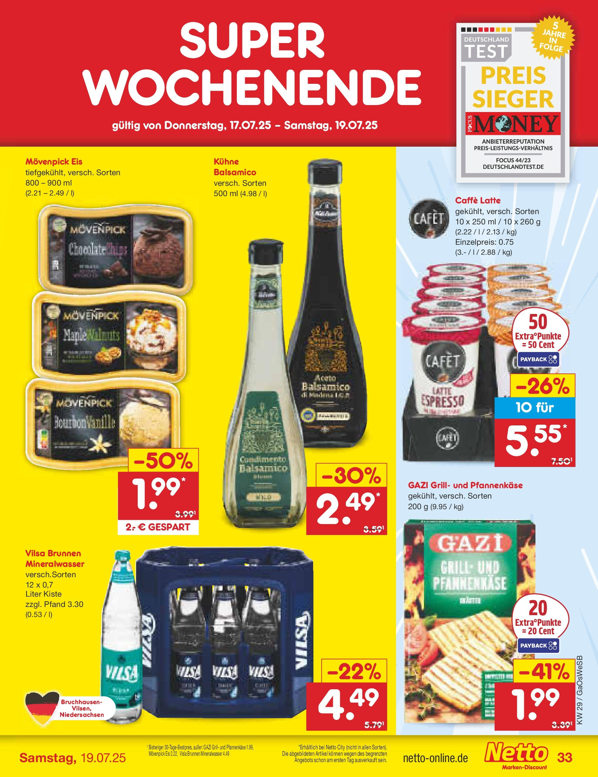 Netto Marken-Discount prospekt Moormerland (ab 13.07.2025) » Angebote | Seite: 51 | Produkte: Grill, Balsamico, Mineralwasser, Eis Netto Marken-Discount prospekt Moormerland (ab 13.07.2025) » Angebote | Seite: 51 | Produkte: Grill, Balsamico, Mineralwasser, Eis