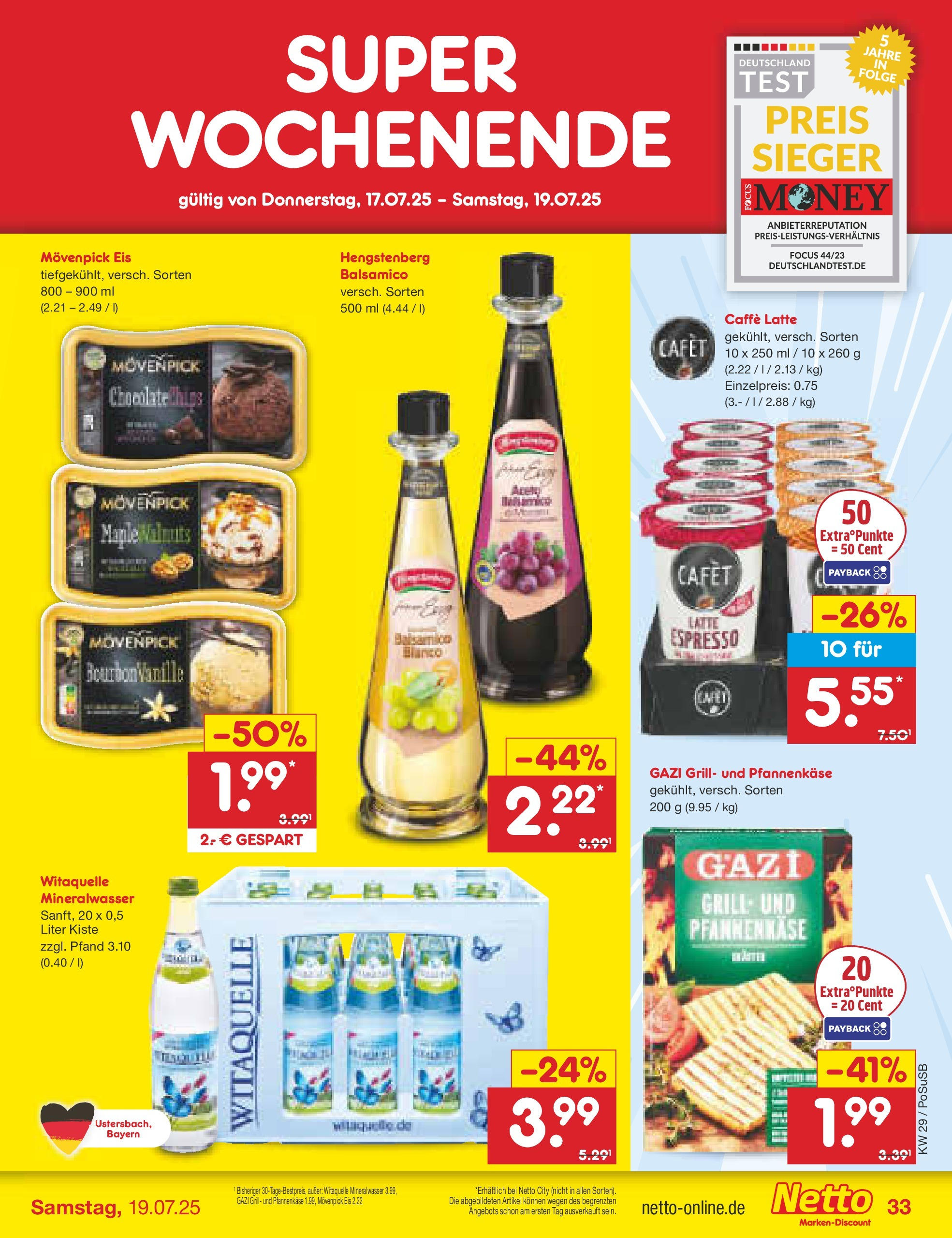 Netto Marken-Discount prospekt Regensburg (ab 13.07.2025) » Angebote | Seite: 51 | Produkte: Grill, Balsamico, Mineralwasser, Eis Netto Marken-Discount prospekt Regensburg (ab 13.07.2025) » Angebote | Seite: 51 | Produkte: Grill, Balsamico, Mineralwasser, Eis