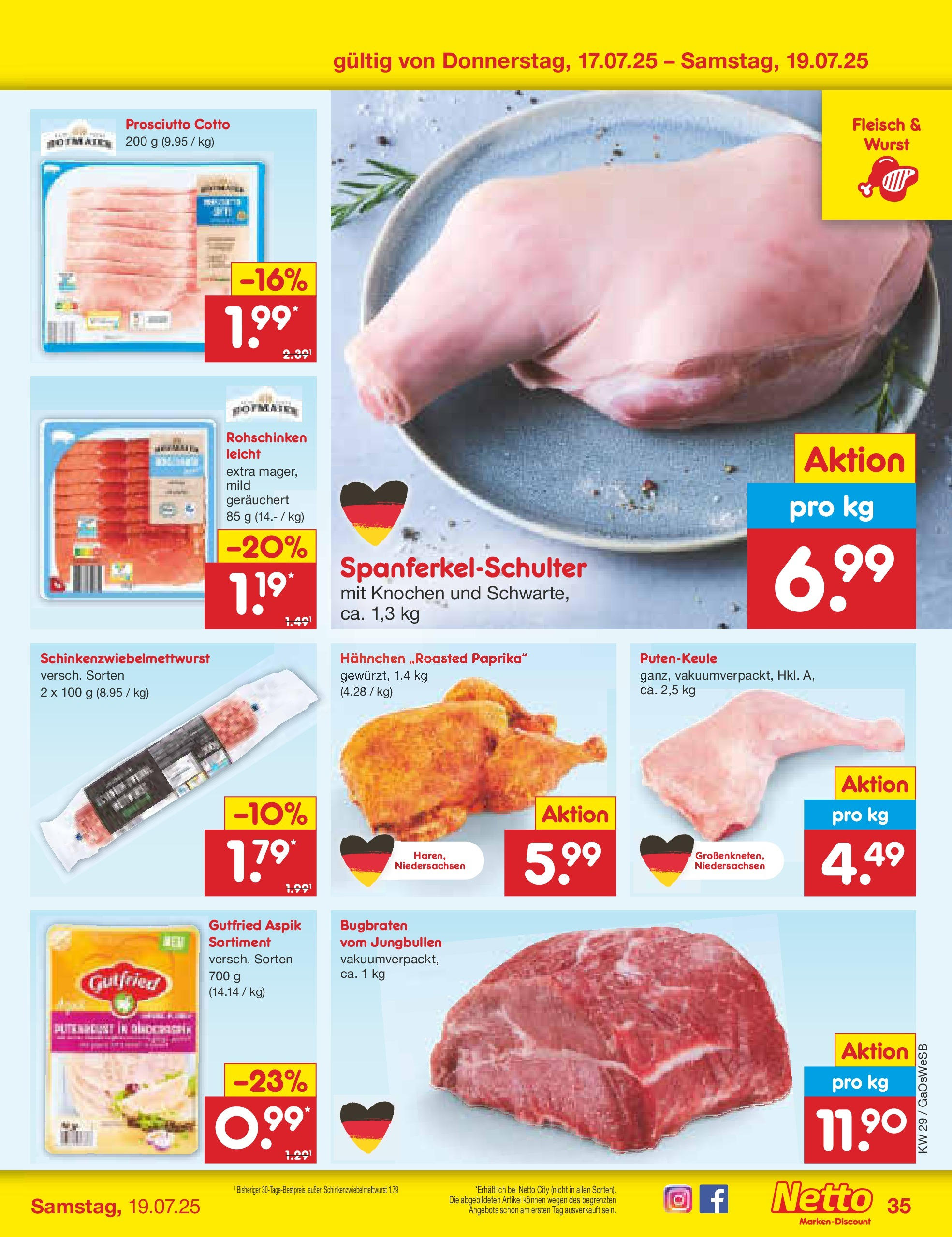 Netto Marken-Discount prospekt Moormerland (ab 13.07.2025) » Angebote | Seite: 53 | Produkte: Hahnchen, Paprika, Wurst, Fleisch Netto Marken-Discount prospekt Moormerland (ab 13.07.2025) » Angebote | Seite: 53 | Produkte: Hahnchen, Paprika, Wurst, Fleisch