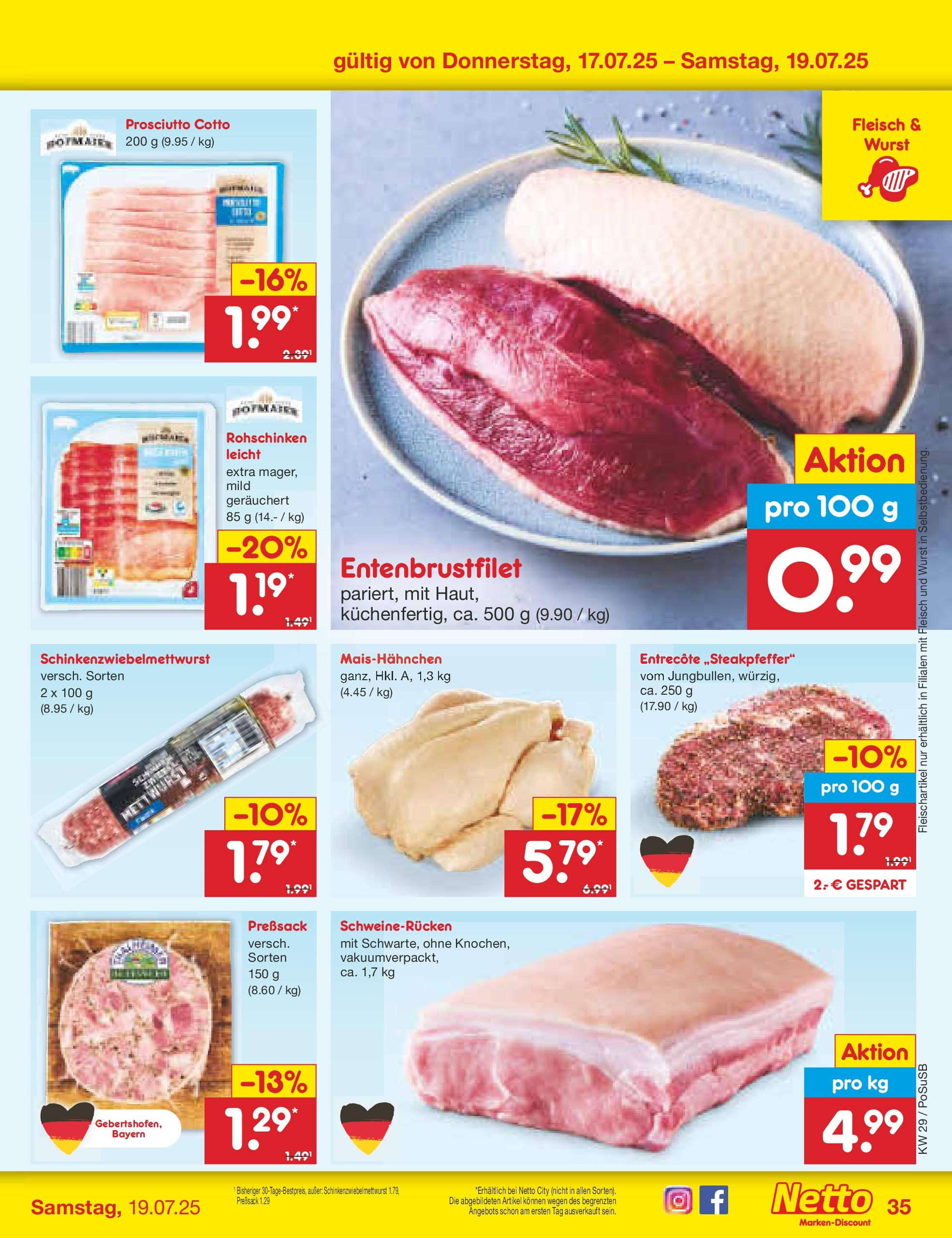 Netto Marken-Discount prospekt Regensburg (ab 13.07.2025) » Angebote | Seite: 53 | Produkte: Entrecote, Wurst, Schweinerucken, Fleisch Netto Marken-Discount prospekt Regensburg (ab 13.07.2025) » Angebote | Seite: 53 | Produkte: Entrecote, Wurst, Schweinerucken, Fleisch