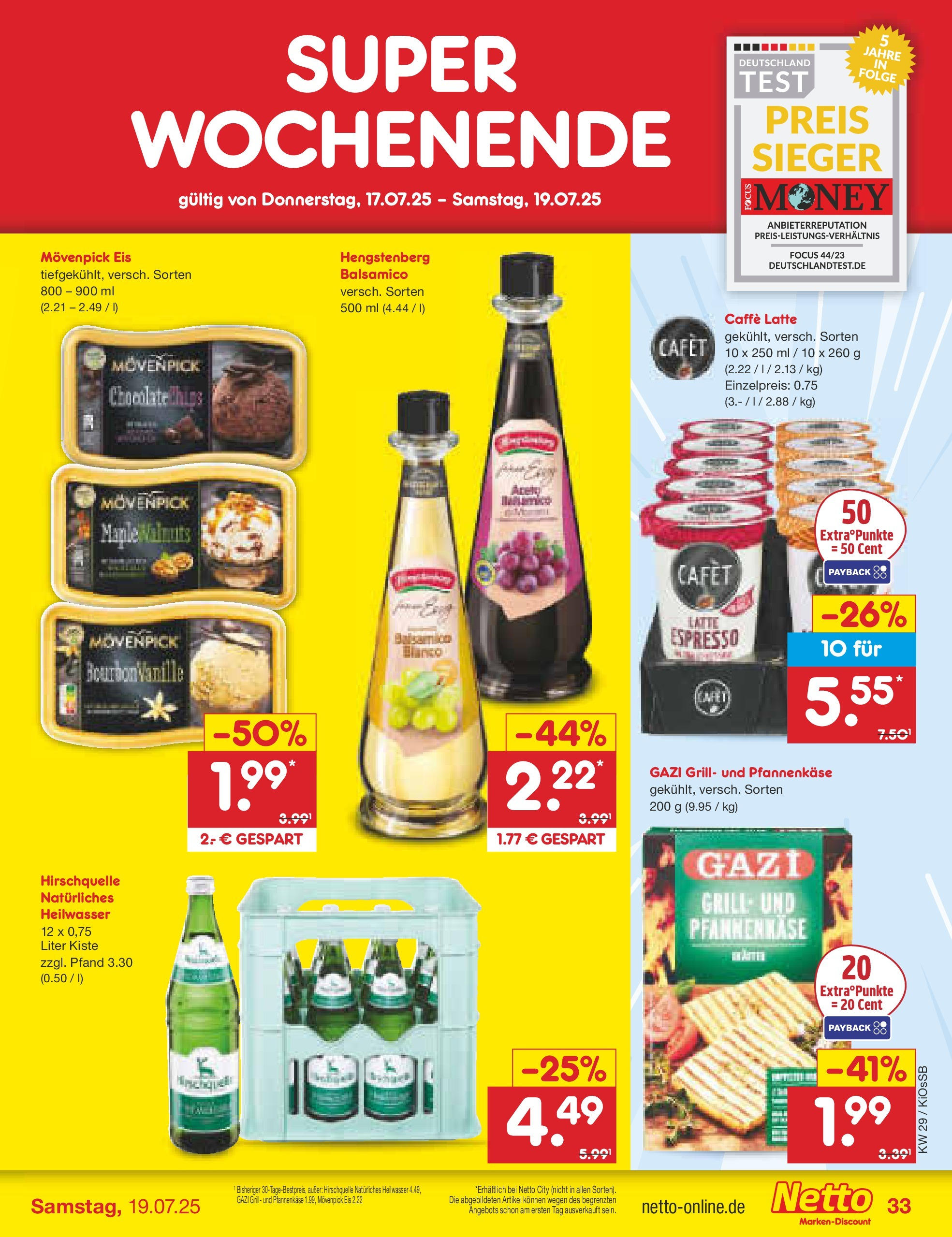 Netto Marken-Discount prospekt Oberhaid (ab 13.07.2025) » Angebote | Seite: 51 | Produkte: Grill, Balsamico, Movenpick eis, Eis Netto Marken-Discount prospekt Oberhaid (ab 13.07.2025) » Angebote | Seite: 51 | Produkte: Grill, Balsamico, Movenpick eis, Eis