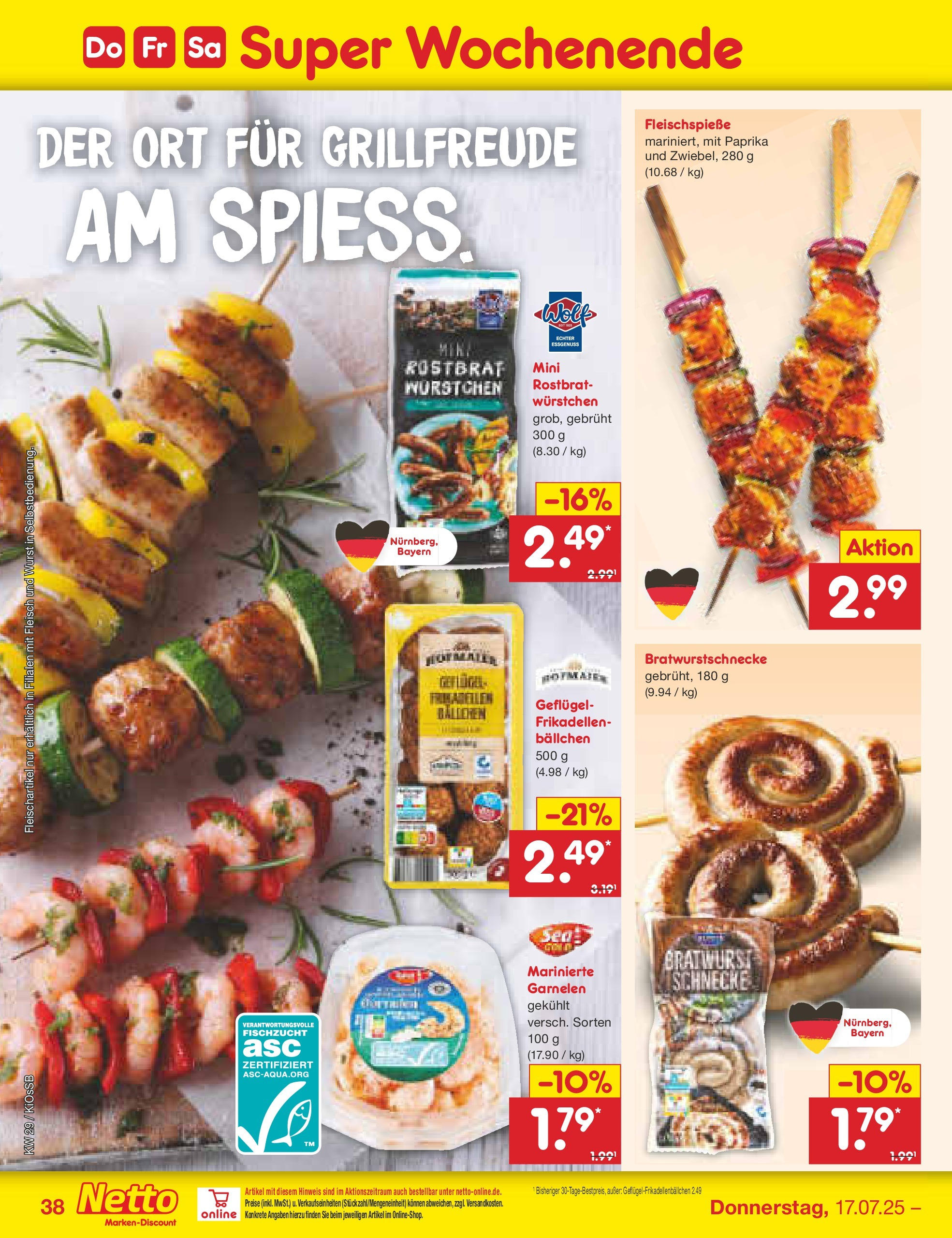 Netto Marken-Discount prospekt Oberhaid (ab 13.07.2025) » Angebote | Seite: 60 | Produkte: Garnelen, Paprika, Wurst, Fleisch Netto Marken-Discount prospekt Oberhaid (ab 13.07.2025) » Angebote | Seite: 60 | Produkte: Garnelen, Paprika, Wurst, Fleisch