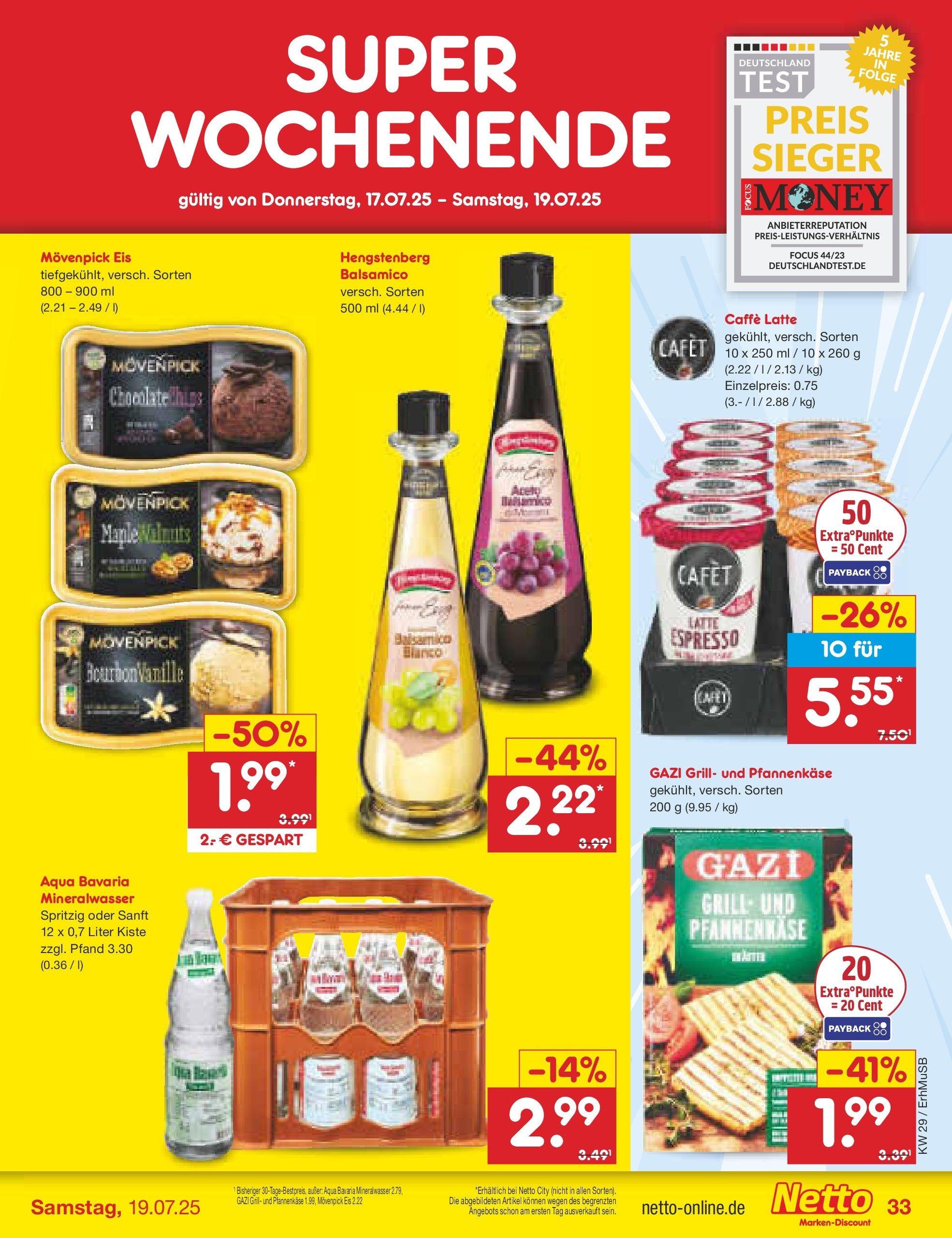 Netto Marken-Discount prospekt München (ab 13.07.2025) » Angebote | Seite: 51 | Produkte: Grill, Mineralwasser, Movenpick eis, Eis Netto Marken-Discount prospekt München (ab 13.07.2025) » Angebote | Seite: 51 | Produkte: Grill, Mineralwasser, Movenpick eis, Eis