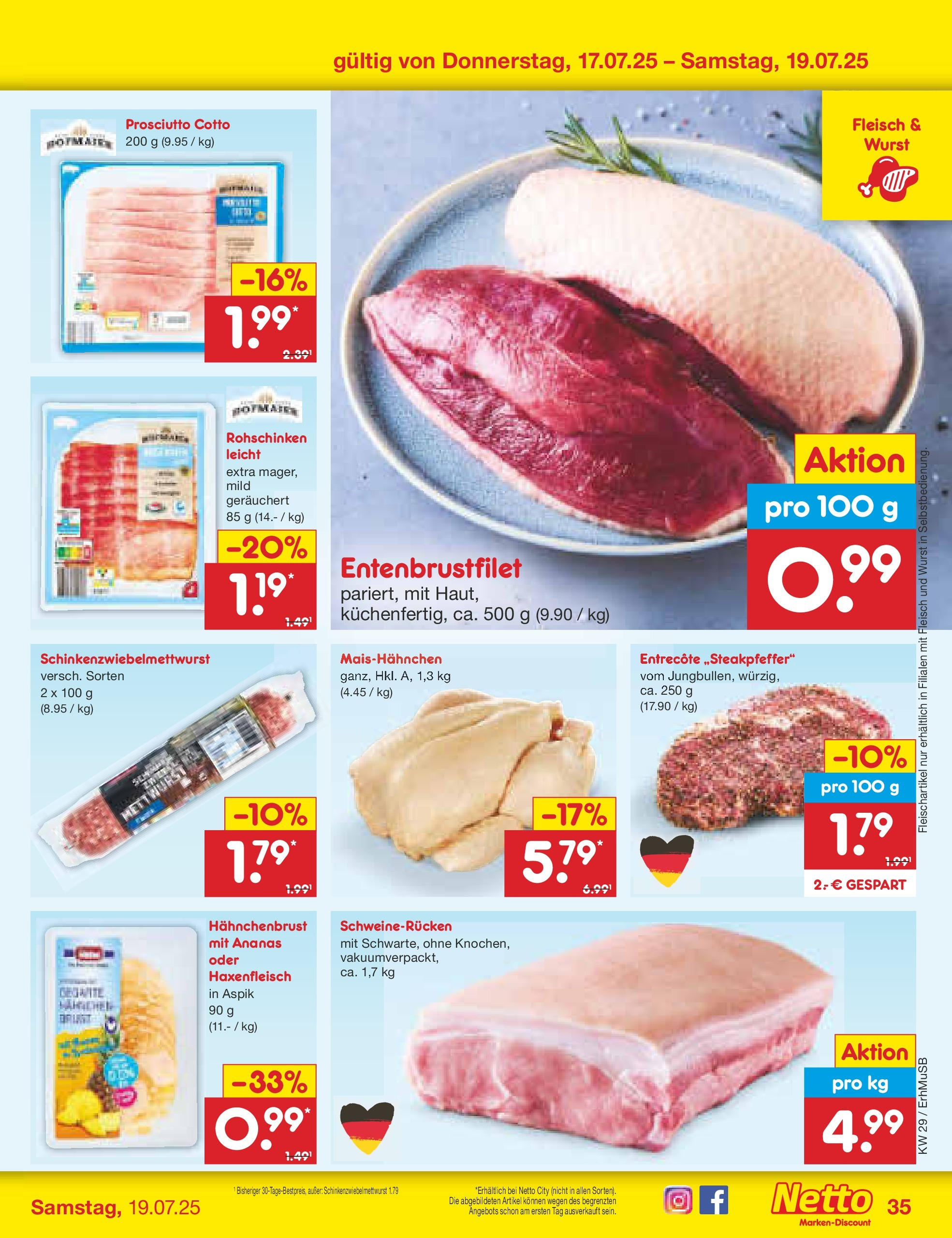 Netto Marken-Discount prospekt München (ab 13.07.2025) » Angebote | Seite: 53 | Produkte: Entrecote, Schweinerucken, Fleisch, Hahnchenbrust Netto Marken-Discount prospekt München (ab 13.07.2025) » Angebote | Seite: 53 | Produkte: Entrecote, Schweinerucken, Fleisch, Hahnchenbrust