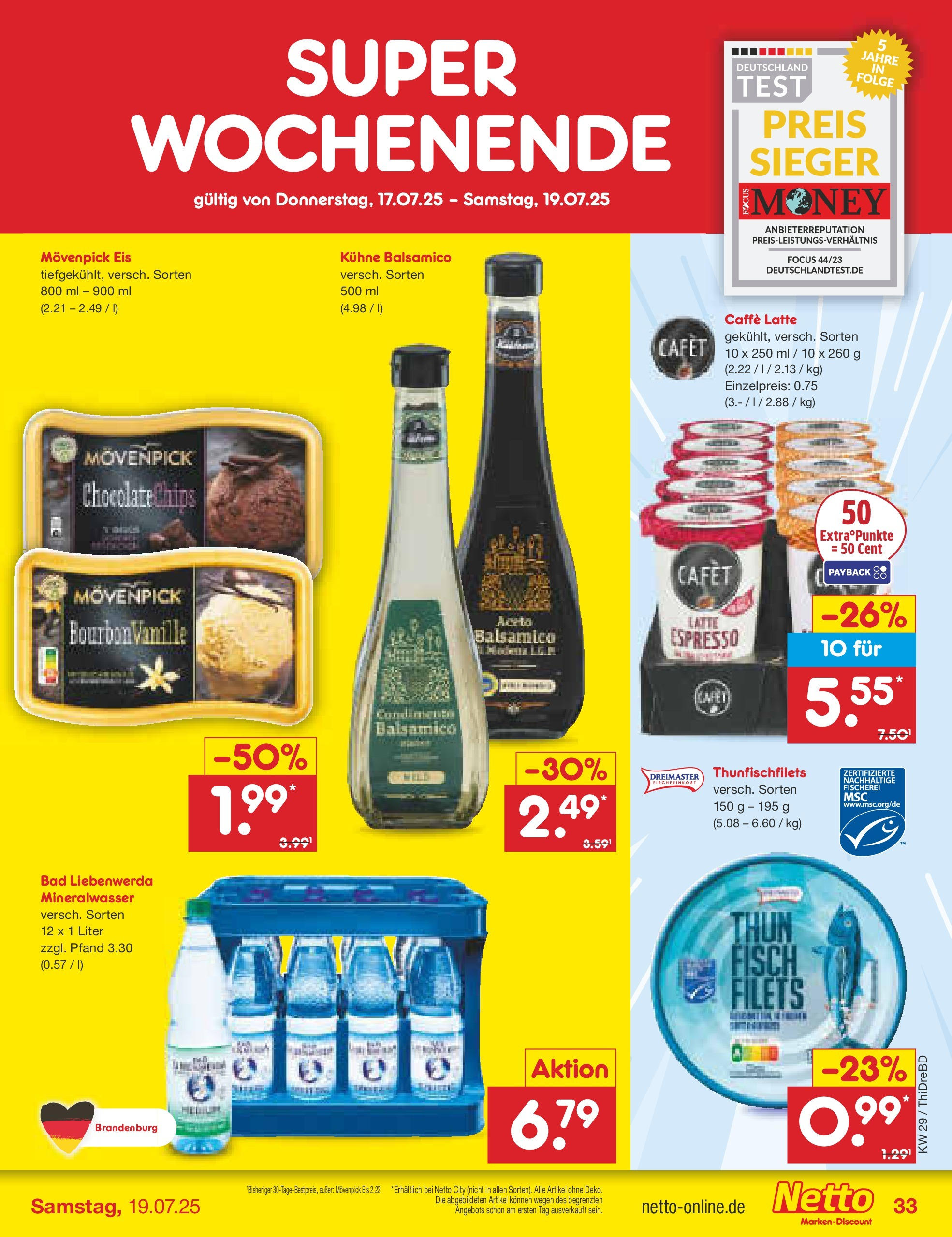 Netto Marken-Discount prospekt Dresden-Seidnitz (ab 13.07.2025) » Angebote | Seite: 51 | Produkte: Balsamico, Bad, Movenpick eis, Bourbon Netto Marken-Discount prospekt Dresden-Seidnitz (ab 13.07.2025) » Angebote | Seite: 51 | Produkte: Balsamico, Bad, Movenpick eis, Bourbon