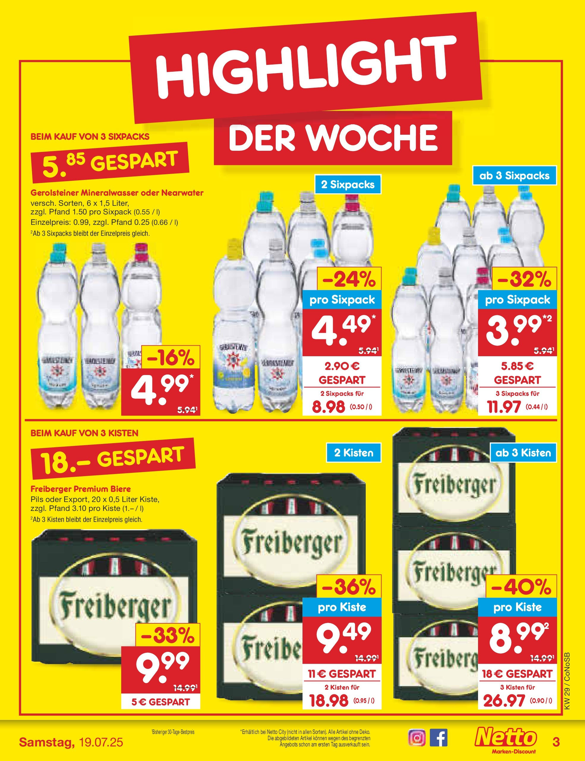 Netto Marken-Discount prospekt Kloster Lehnin (ab 13.07.2025) » Angebote | Seite: 3 | Produkte: Pils, Mineralwasser, Gerolsteiner Netto Marken-Discount prospekt Kloster Lehnin (ab 13.07.2025) » Angebote | Seite: 3 | Produkte: Pils, Mineralwasser, Gerolsteiner