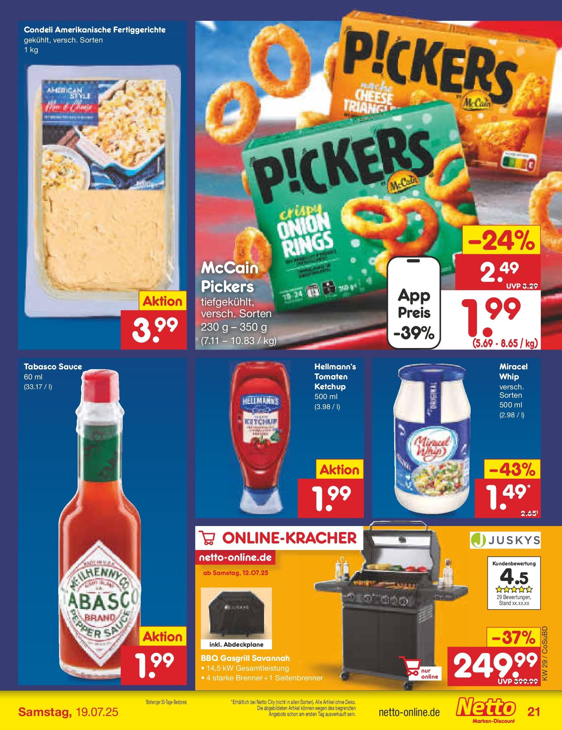 Netto Marken-Discount prospekt Delitzsch (ab 13.07.2025) » Angebote | Seite: 27 | Produkte: Dressing, Tomaten, Miracel whip, Fertiggerichte Netto Marken-Discount prospekt Delitzsch (ab 13.07.2025) » Angebote | Seite: 27 | Produkte: Dressing, Tomaten, Miracel whip, Fertiggerichte