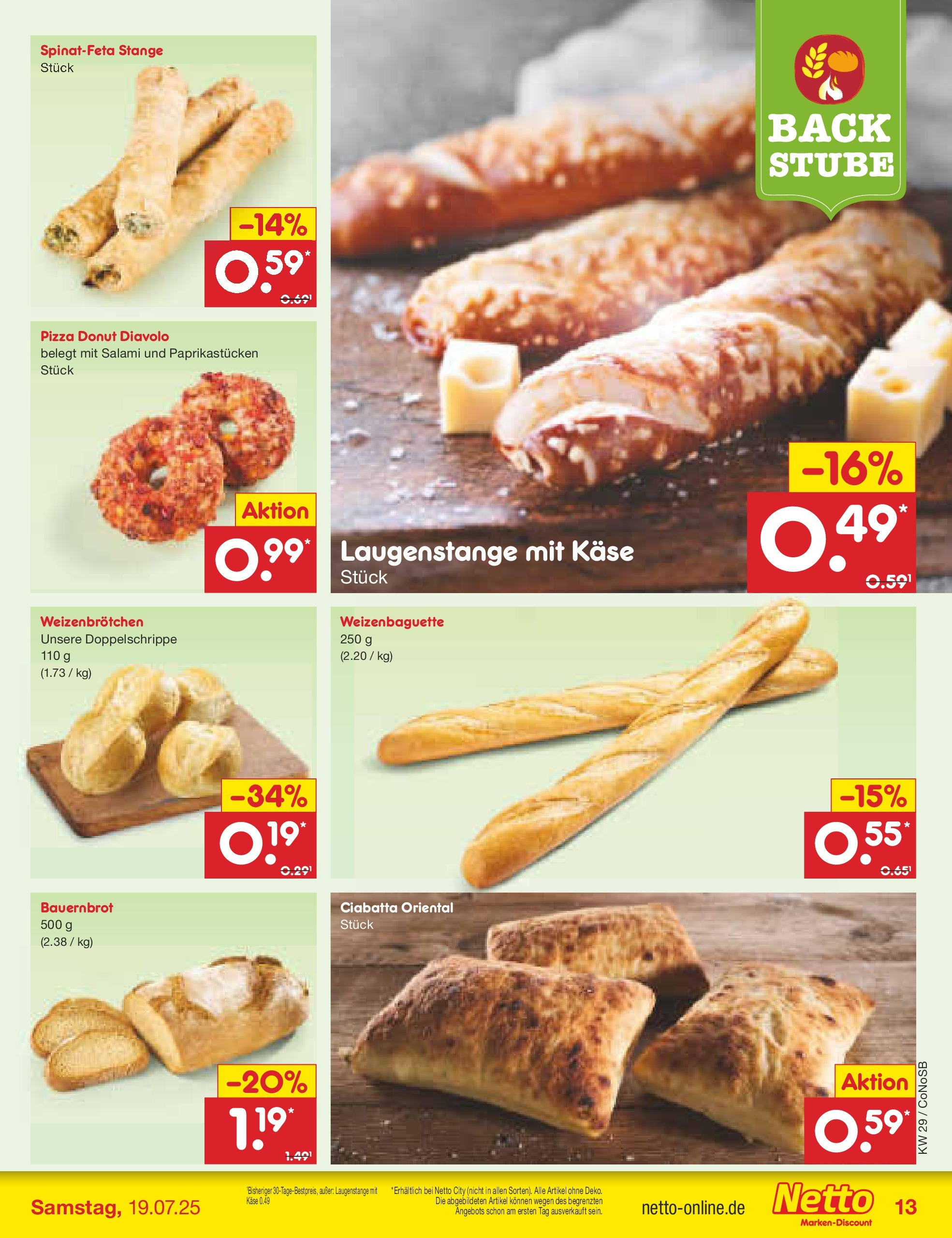 Netto Marken-Discount prospekt Kloster Lehnin (ab 13.07.2025) » Angebote | Seite: 17 | Produkte: Käse, Salami, Pizza Netto Marken-Discount prospekt Kloster Lehnin (ab 13.07.2025) » Angebote | Seite: 17 | Produkte: Käse, Salami, Pizza