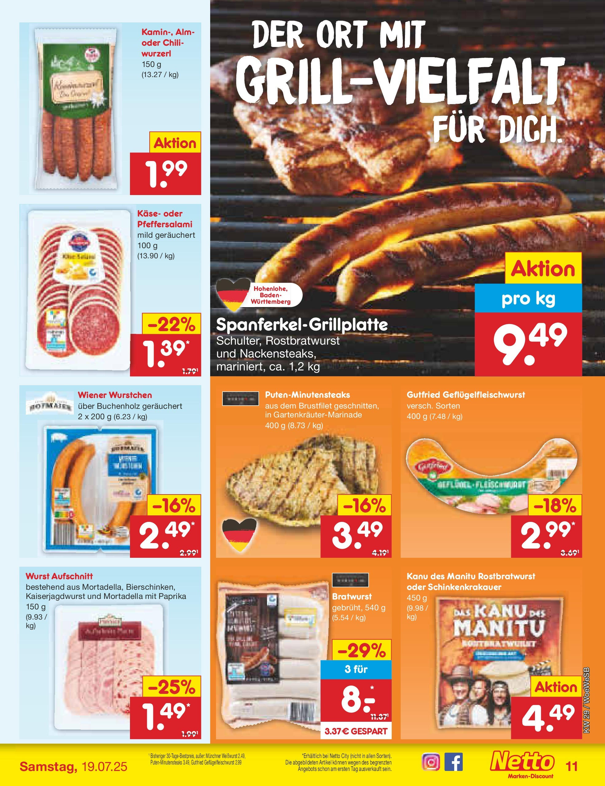 Netto Marken-Discount prospekt Katzweiler (ab 13.07.2025) » Angebote | Seite: 13 | Produkte: Wiener wurstchen, Paprika, Wurst, Chili Netto Marken-Discount prospekt Katzweiler (ab 13.07.2025) » Angebote | Seite: 13 | Produkte: Wiener wurstchen, Paprika, Wurst, Chili