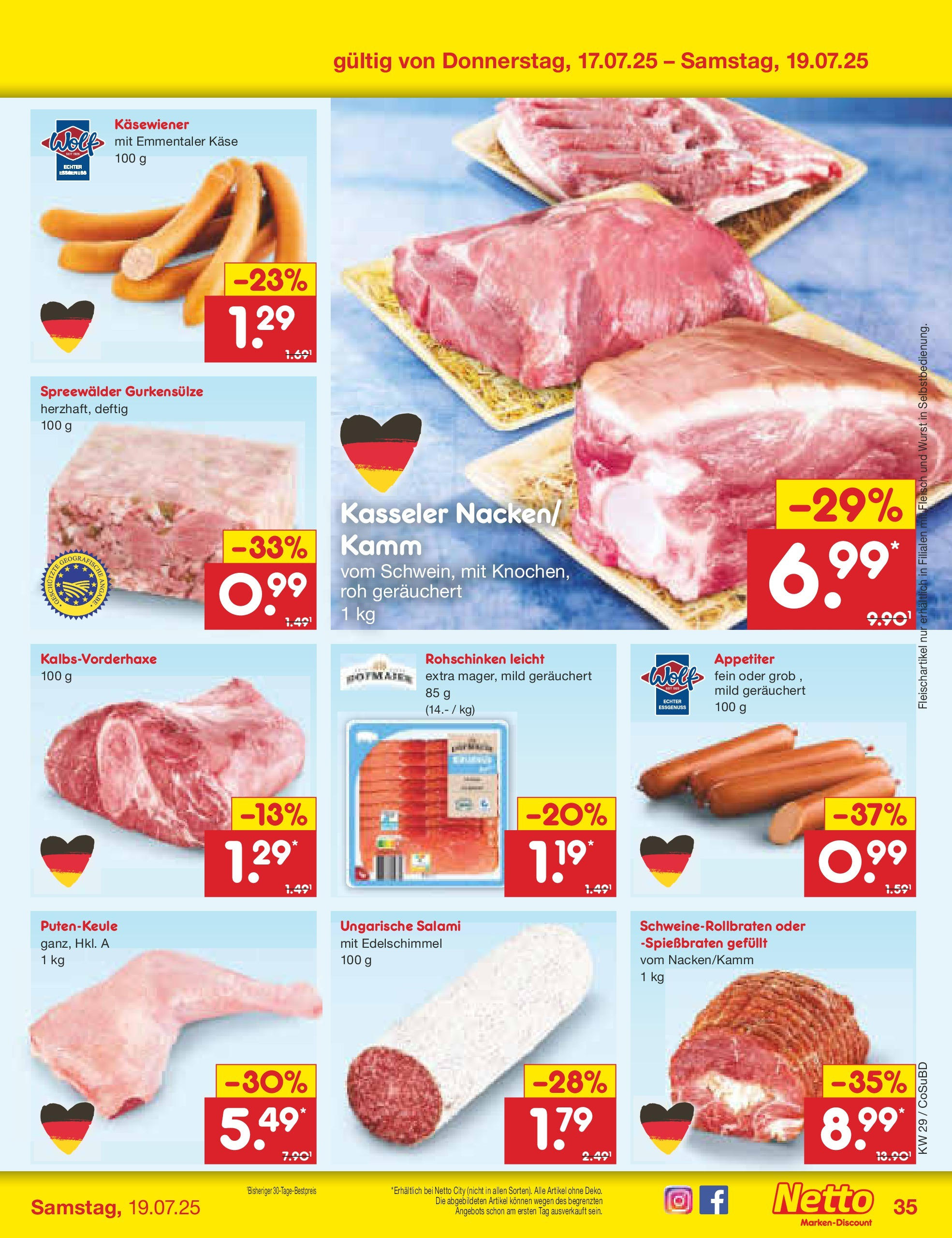 Netto Marken-Discount prospekt Delitzsch (ab 13.07.2025) » Angebote | Seite: 53 | Produkte: Käse, Wurst, Salami, Fleisch Netto Marken-Discount prospekt Delitzsch (ab 13.07.2025) » Angebote | Seite: 53 | Produkte: Käse, Wurst, Salami, Fleisch