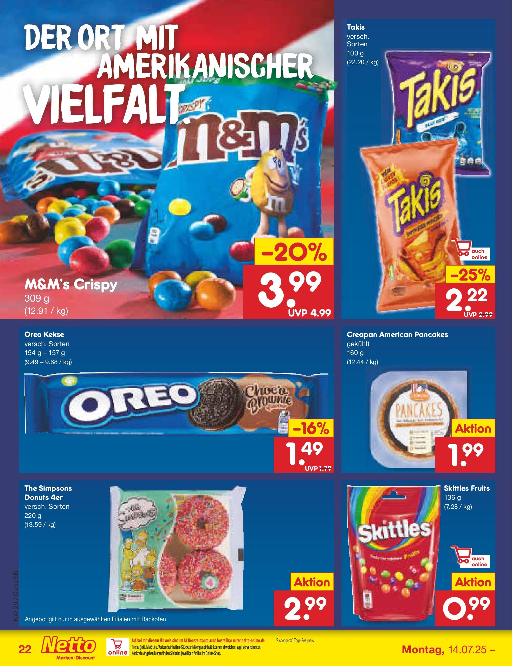 Netto Marken-Discount prospekt Kloster Lehnin (ab 13.07.2025) » Angebote | Seite: 32 | Produkte: M&M's, Donuts, Kekse Netto Marken-Discount prospekt Kloster Lehnin (ab 13.07.2025) » Angebote | Seite: 32 | Produkte: M&M's, Donuts, Kekse