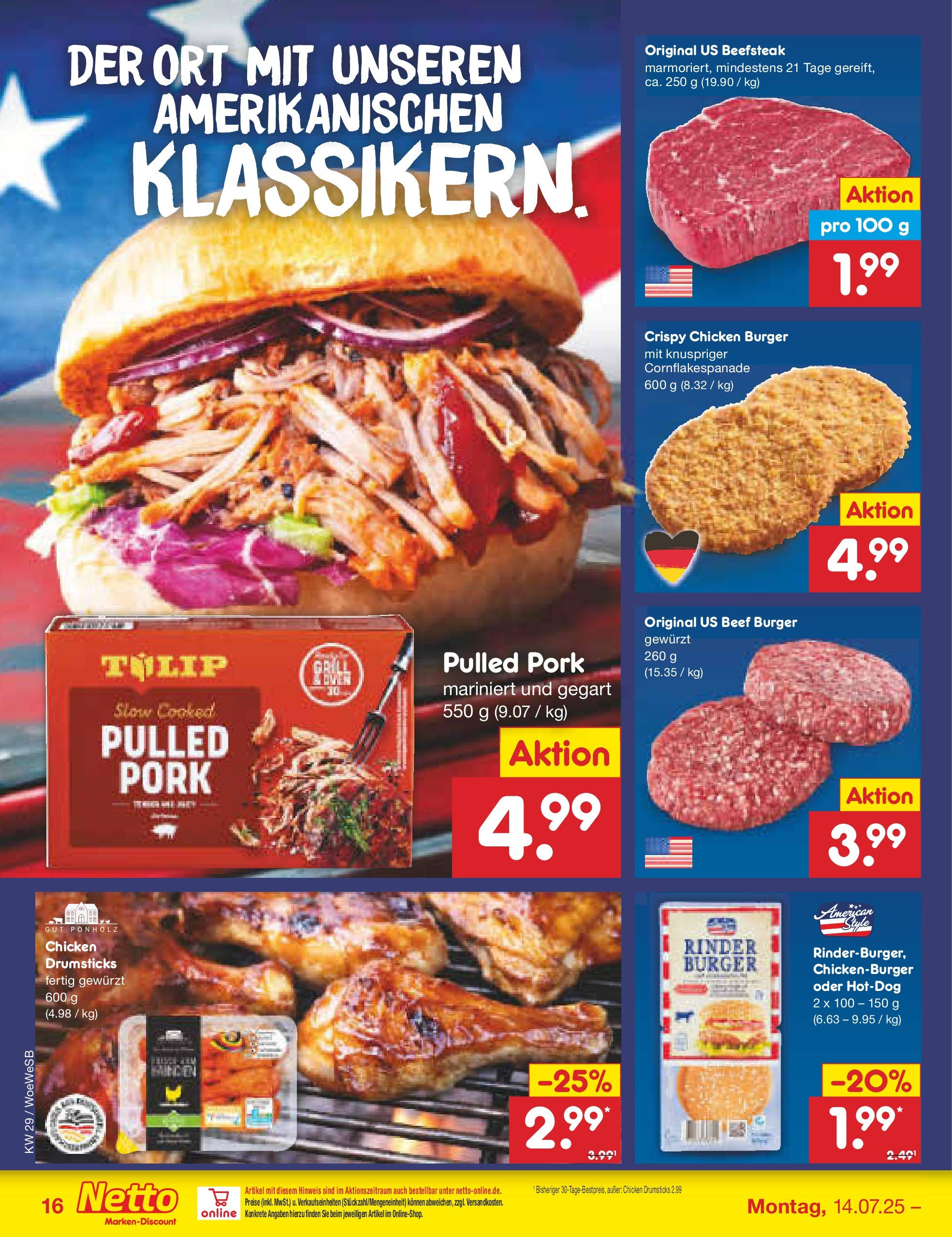 Netto Marken-Discount prospekt Katzweiler (ab 13.07.2025) » Angebote | Seite: 22 | Produkte: Burger Netto Marken-Discount prospekt Katzweiler (ab 13.07.2025) » Angebote | Seite: 22 | Produkte: Burger