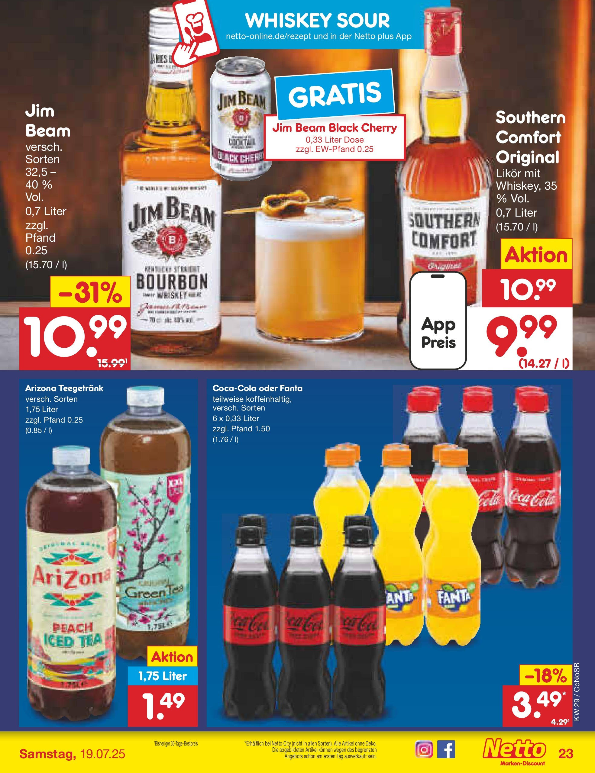 Netto Marken-Discount prospekt Kloster Lehnin (ab 13.07.2025) » Angebote | Seite: 33 | Produkte: Jim beam, Fanta, Likör, Whiskey Netto Marken-Discount prospekt Kloster Lehnin (ab 13.07.2025) » Angebote | Seite: 33 | Produkte: Jim beam, Fanta, Likör, Whiskey