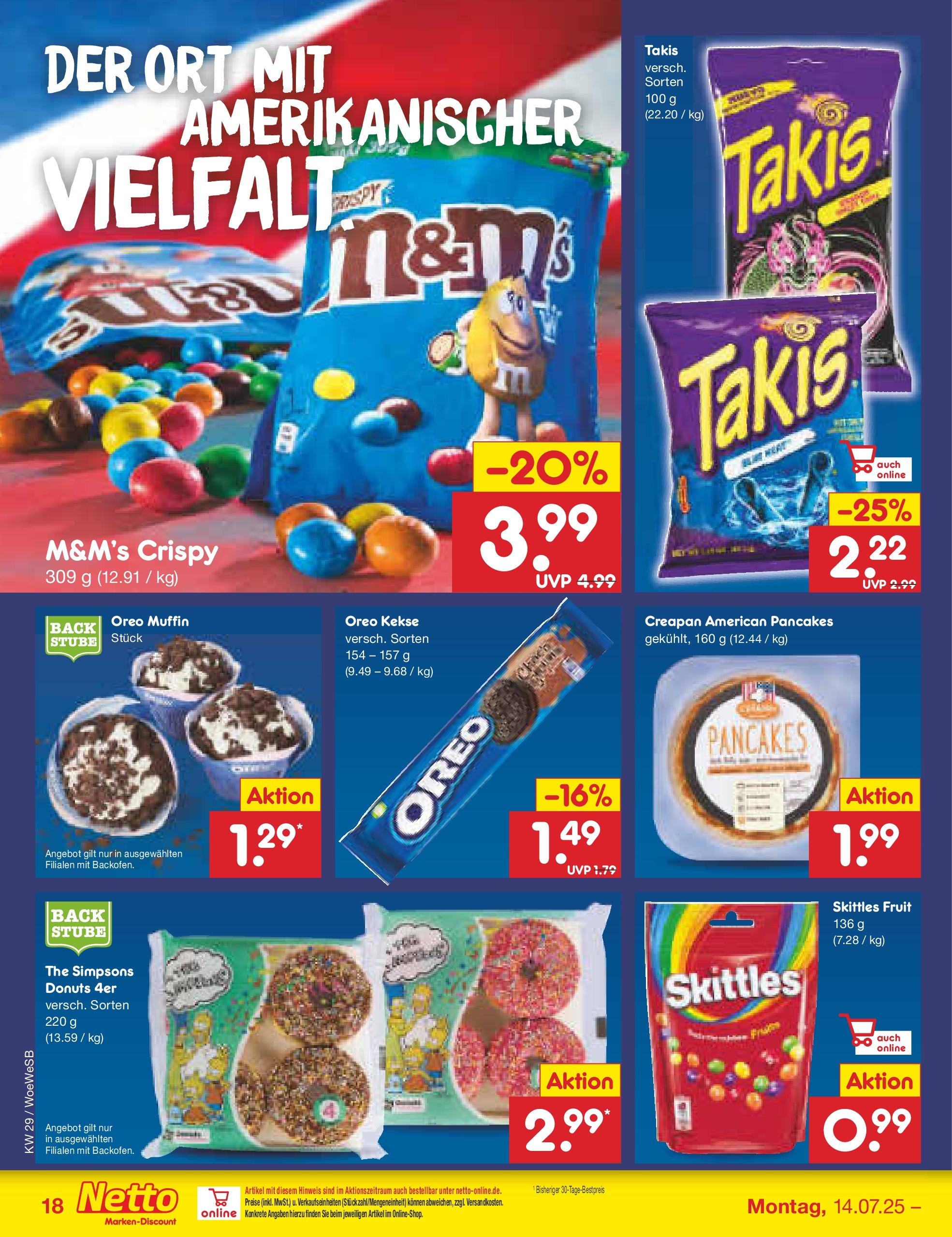 Netto Marken-Discount prospekt Katzweiler (ab 13.07.2025) » Angebote | Seite: 24 | Produkte: M&M's, Donuts, Chips, Kekse Netto Marken-Discount prospekt Katzweiler (ab 13.07.2025) » Angebote | Seite: 24 | Produkte: M&M's, Donuts, Chips, Kekse