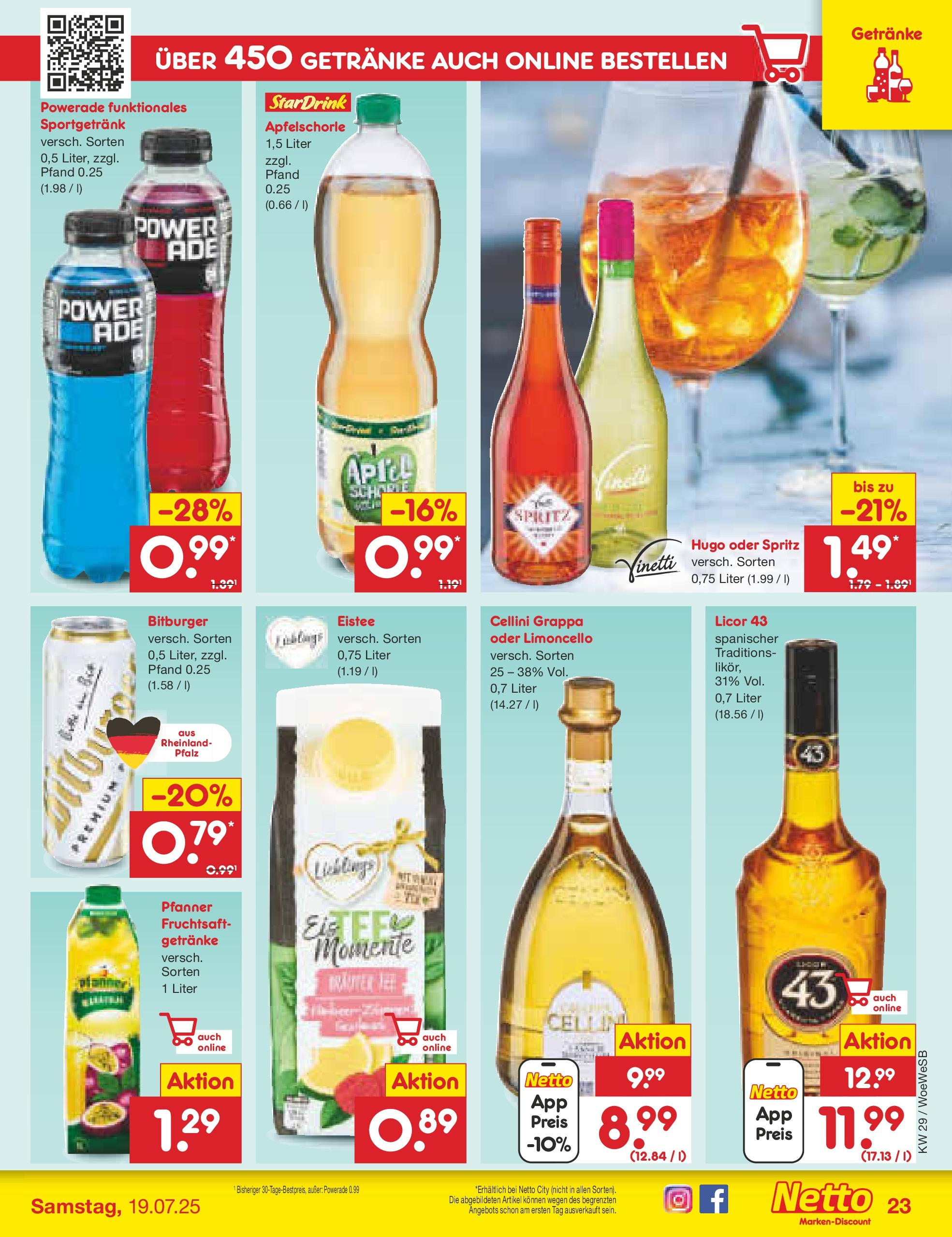 Netto Marken-Discount prospekt Katzweiler (ab 13.07.2025) » Angebote | Seite: 33 | Produkte: Äpfel, Apple, Limoncello, Hugo Netto Marken-Discount prospekt Katzweiler (ab 13.07.2025) » Angebote | Seite: 33 | Produkte: Äpfel, Apple, Limoncello, Hugo