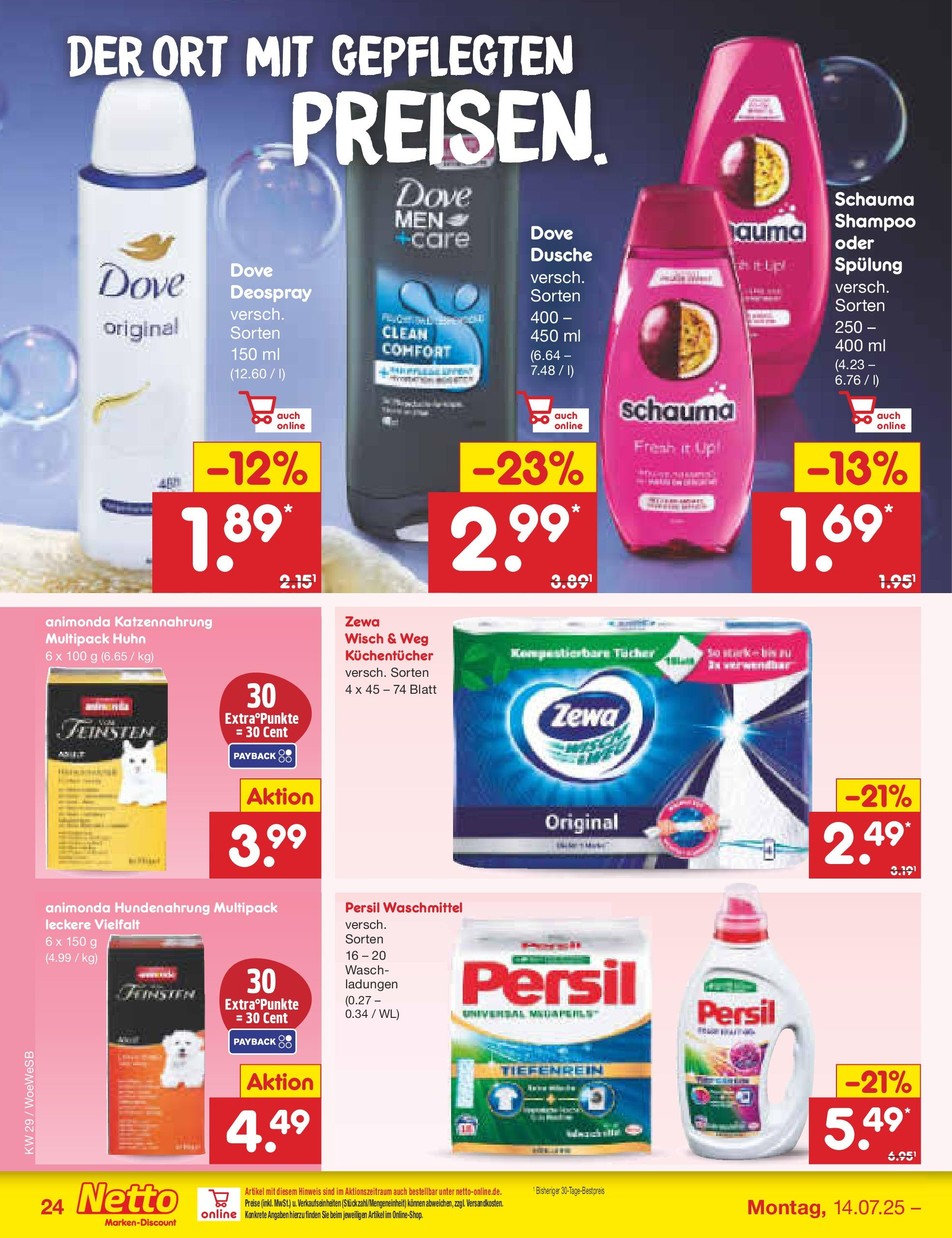 Netto Marken-Discount prospekt Katzweiler (ab 13.07.2025) » Angebote | Seite: 38 | Produkte: Dusche, Spülung, Deodorant, Waschmittel Netto Marken-Discount prospekt Katzweiler (ab 13.07.2025) » Angebote | Seite: 38 | Produkte: Dusche, Spülung, Deodorant, Waschmittel