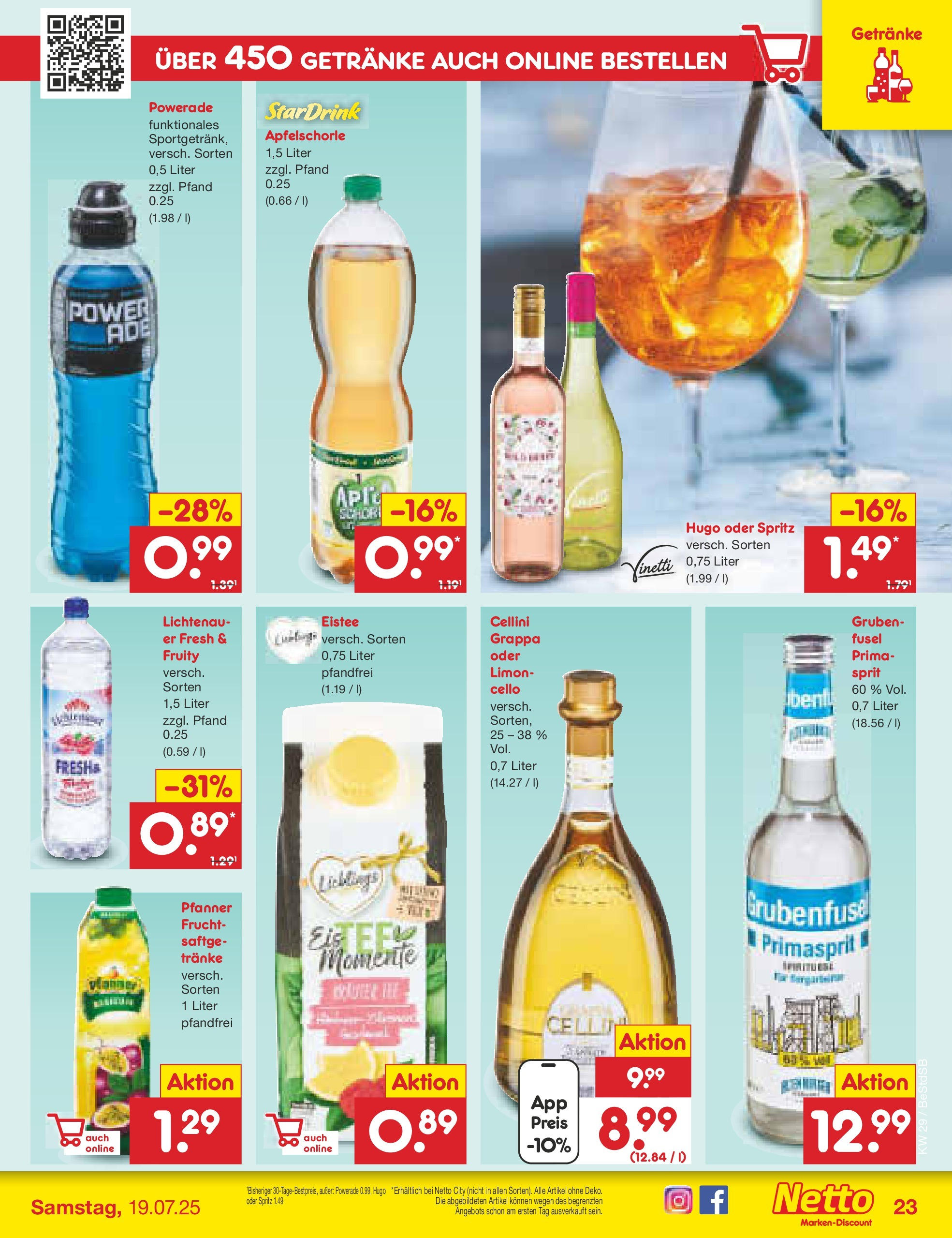 Netto Marken-Discount prospekt Berlin-Spandau (ab 13.07.2025) » Angebote | Seite: 33 | Produkte: Apple, Powerade, Limoncello, Hugo Netto Marken-Discount prospekt Berlin-Spandau (ab 13.07.2025) » Angebote | Seite: 33 | Produkte: Apple, Powerade, Limoncello, Hugo
