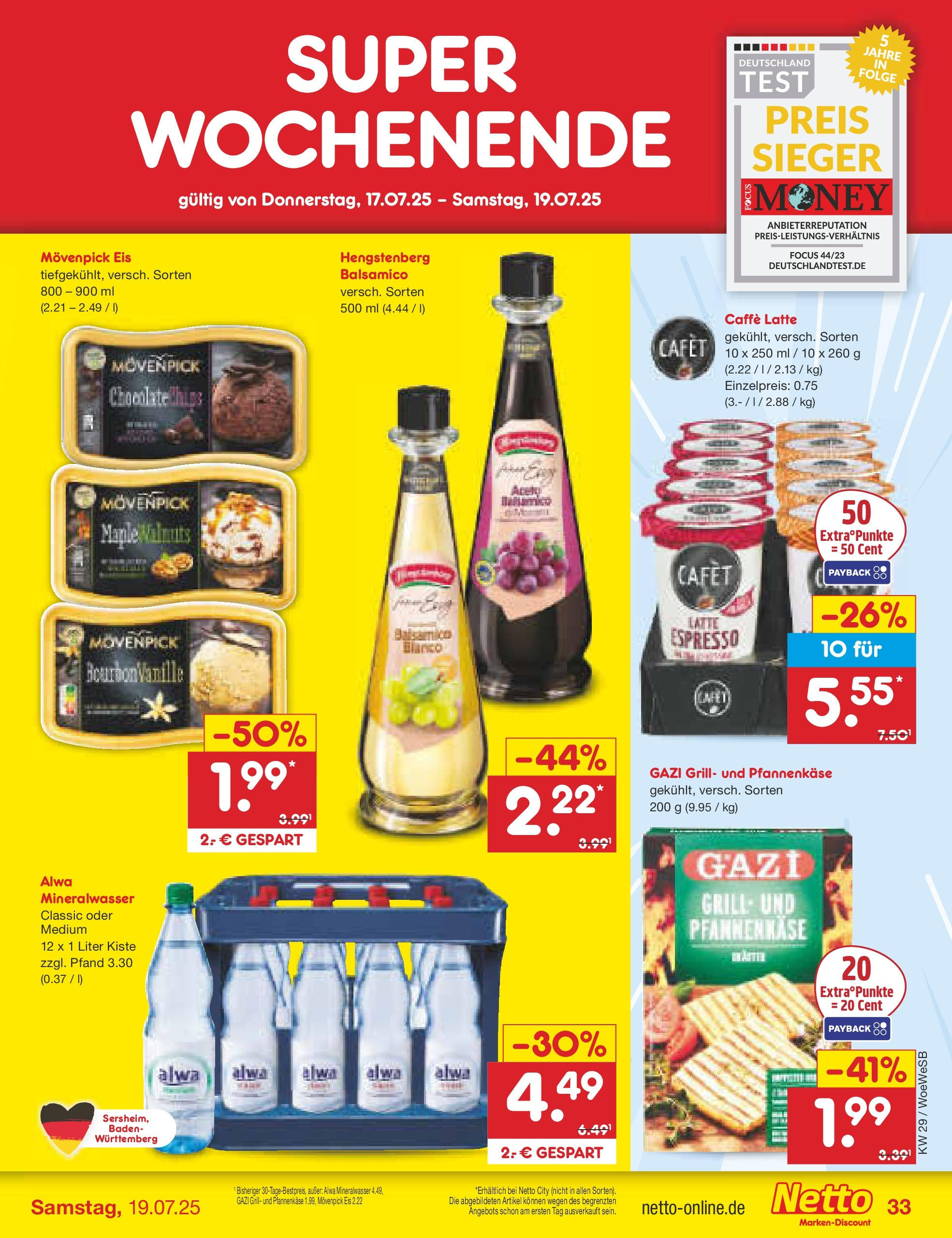 Netto Marken-Discount prospekt Katzweiler (ab 13.07.2025) » Angebote | Seite: 51 | Produkte: Grill, Balsamico, Movenpick eis, Chips Netto Marken-Discount prospekt Katzweiler (ab 13.07.2025) » Angebote | Seite: 51 | Produkte: Grill, Balsamico, Movenpick eis, Chips