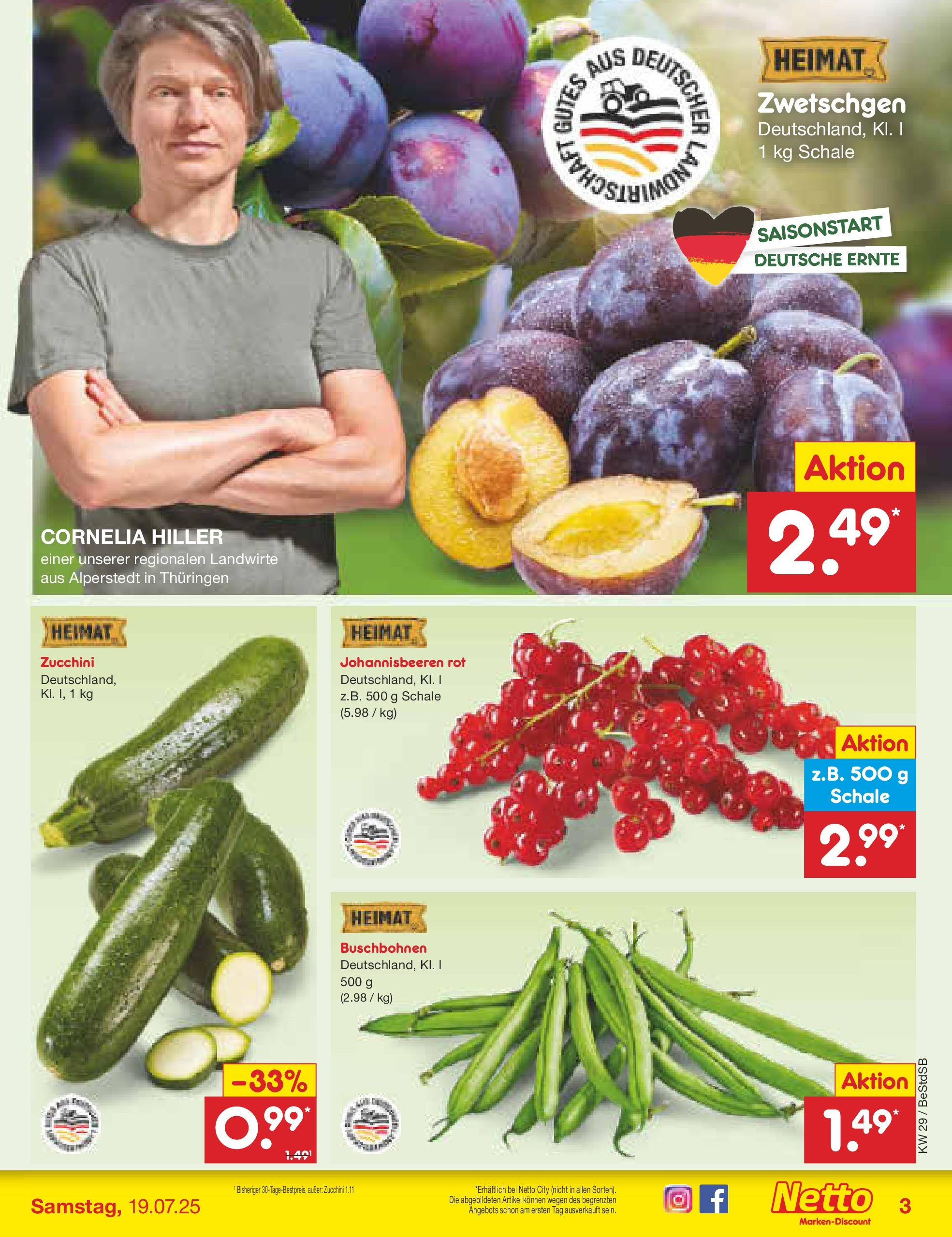 Netto Marken-Discount prospekt Berlin-Spandau (ab 13.07.2025) » Angebote | Seite: 37 | Produkte: Zwetschgen, Zucchini Netto Marken-Discount prospekt Berlin-Spandau (ab 13.07.2025) » Angebote | Seite: 37 | Produkte: Zwetschgen, Zucchini
