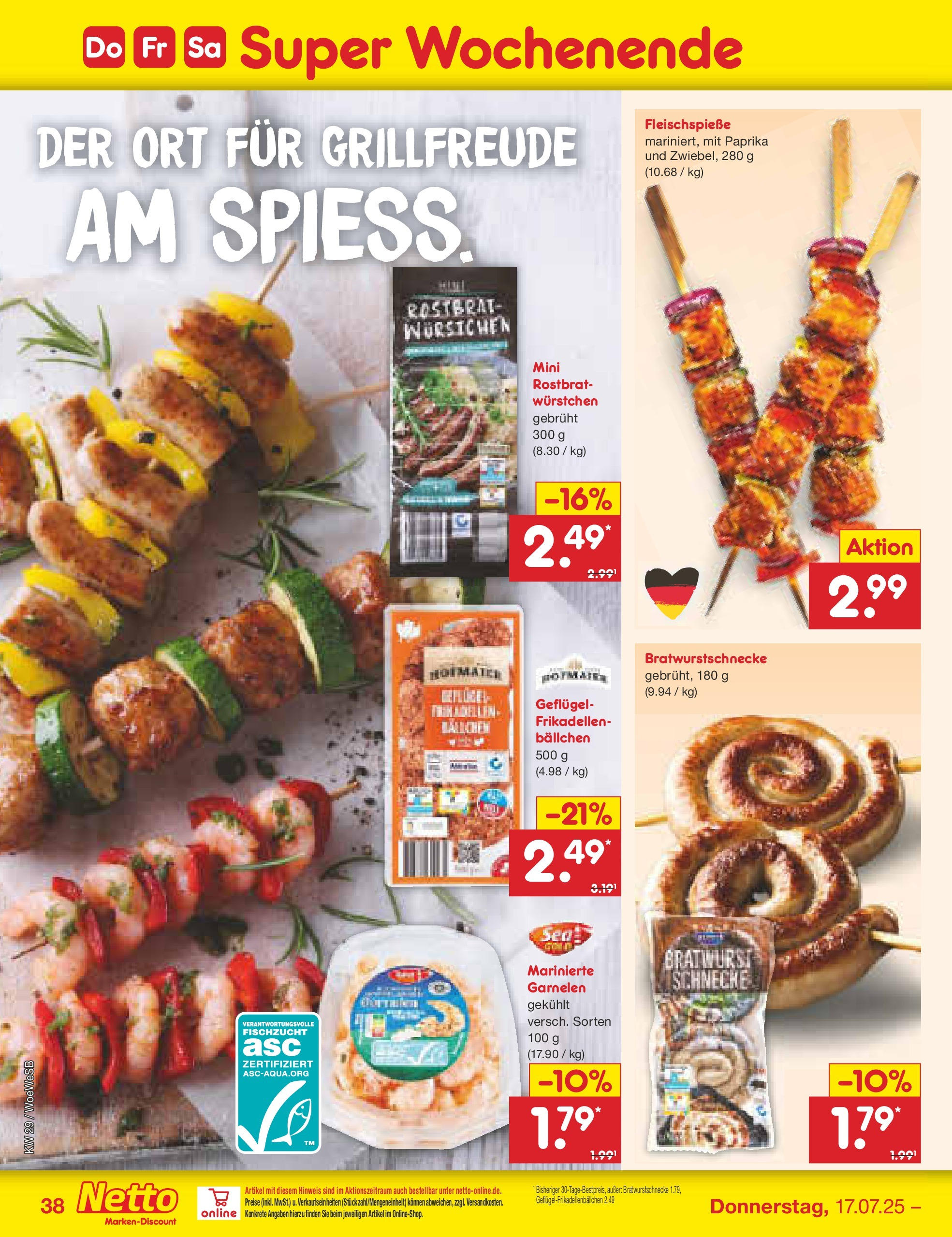 Netto Marken-Discount prospekt Katzweiler (ab 13.07.2025) » Angebote | Seite: 60 | Produkte: Bratwurst, Garnelen, Paprika Netto Marken-Discount prospekt Katzweiler (ab 13.07.2025) » Angebote | Seite: 60 | Produkte: Bratwurst, Garnelen, Paprika