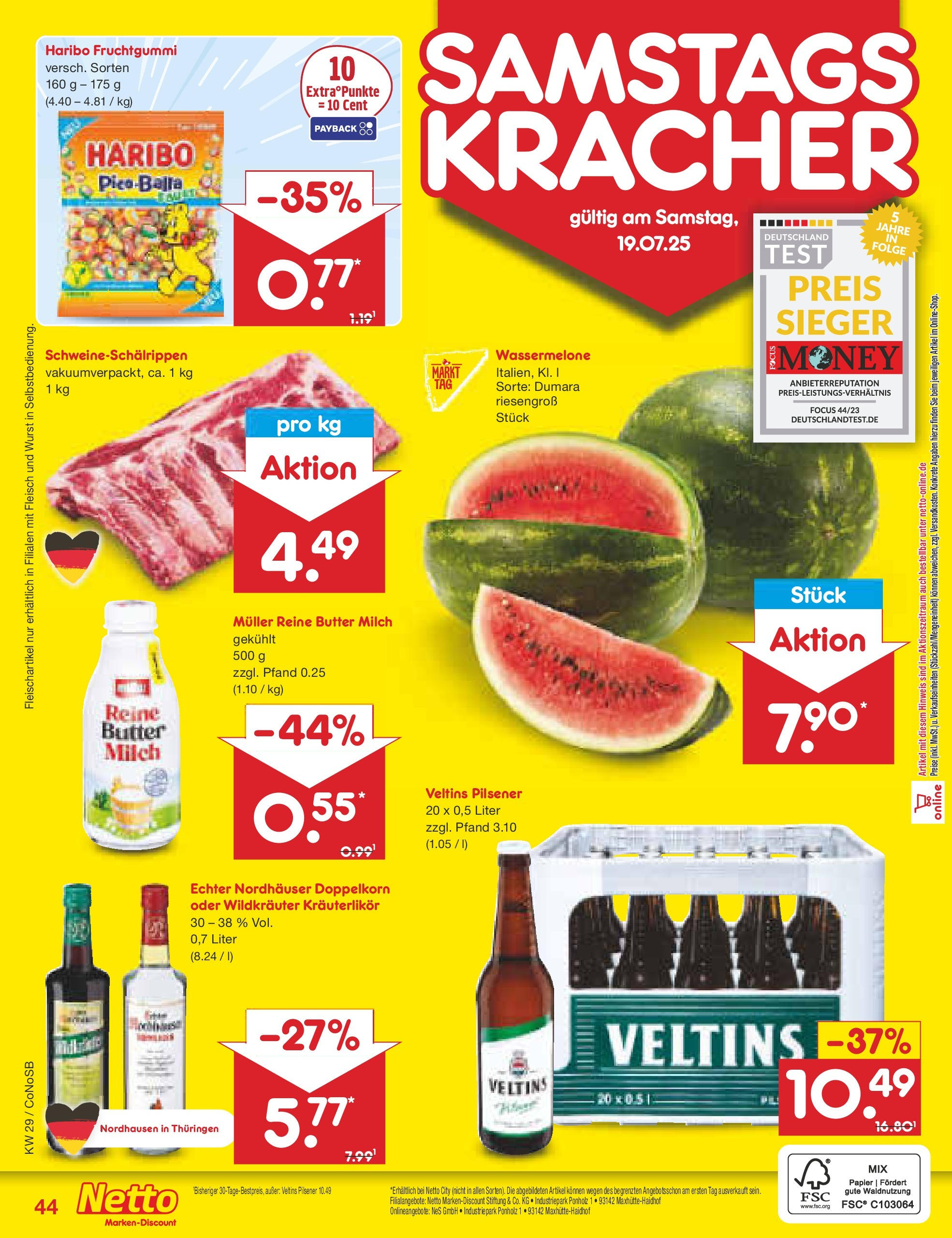 Netto Marken-Discount prospekt Kloster Lehnin (ab 13.07.2025) » Angebote | Seite: 66 | Produkte: Haribo, Milch, Butter, Wurst Netto Marken-Discount prospekt Kloster Lehnin (ab 13.07.2025) » Angebote | Seite: 66 | Produkte: Haribo, Milch, Butter, Wurst