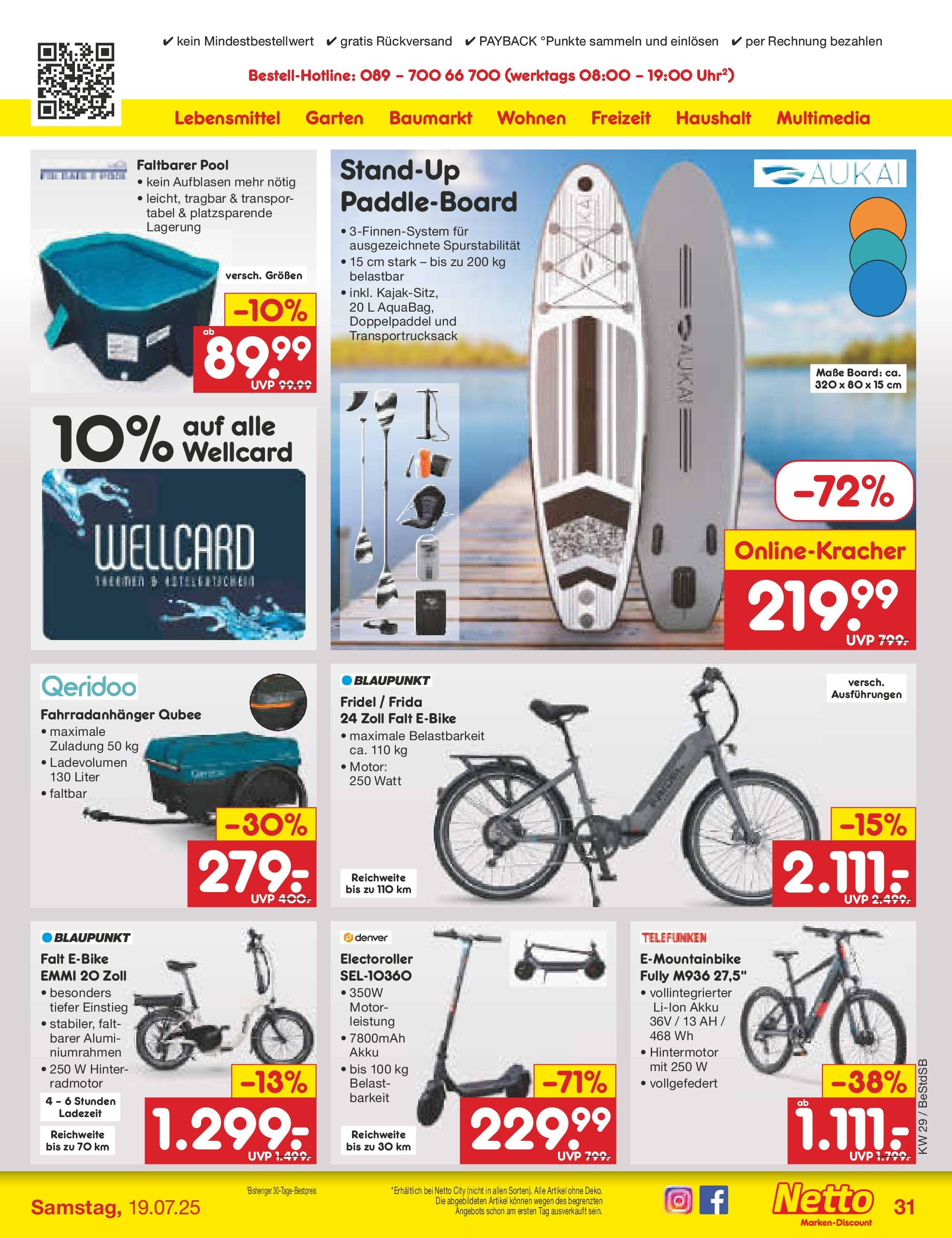 Netto Marken-Discount prospekt Berlin-Spandau (ab 13.07.2025) » Angebote | Seite: 47 | Produkte: E-Bike, Scooter Netto Marken-Discount prospekt Berlin-Spandau (ab 13.07.2025) » Angebote | Seite: 47 | Produkte: E-Bike, Scooter