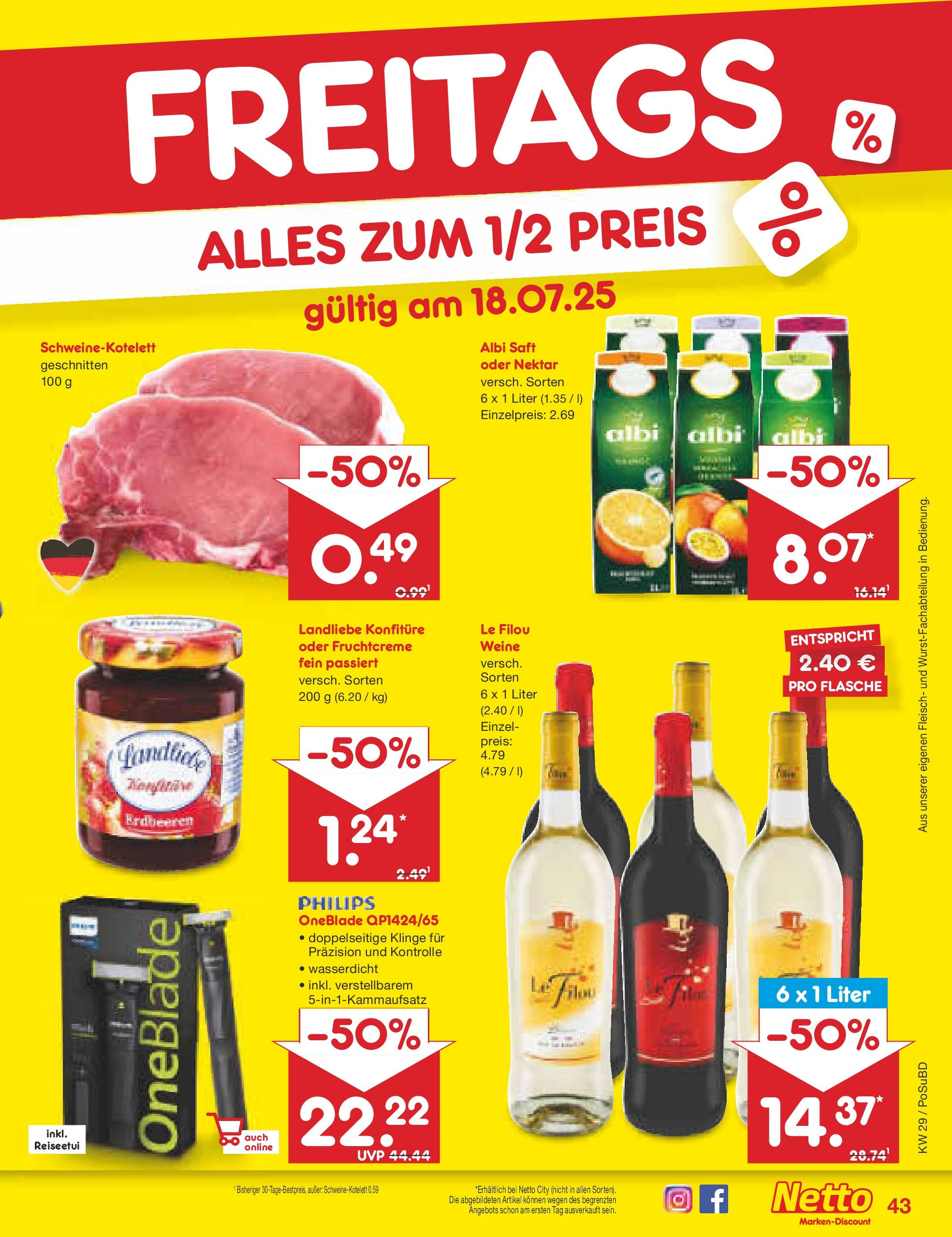 Netto Marken-Discount prospekt Regensburg (ab 13.07.2025) » Angebote | Seite: 65 | Produkte: Le filou, Saft, Erdbeeren, Fleisch Netto Marken-Discount prospekt Regensburg (ab 13.07.2025) » Angebote | Seite: 65 | Produkte: Le filou, Saft, Erdbeeren, Fleisch