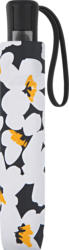happy rain Taschenschirm Autom. White Flowers black
