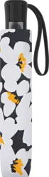 happy rain Taschenschirm Autom. White Flowers black