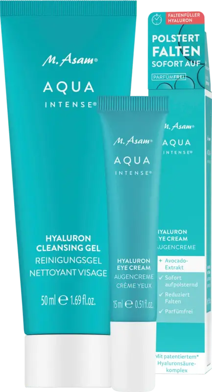 M. Asam Gesichtspflegeset Aqua Intense Hyaluron 2tlg, Augencreme + Reinigungsgel