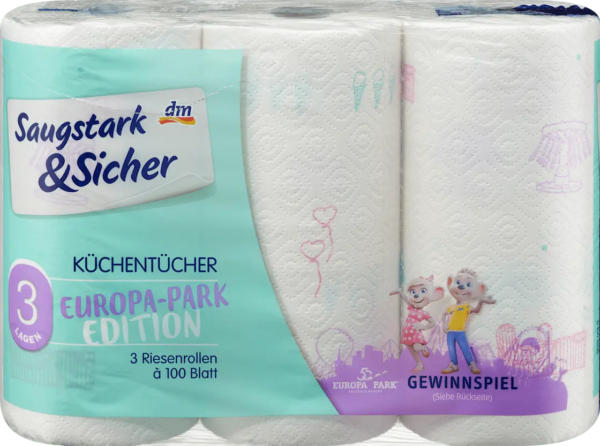 Saugstark&Sicher Küchentücher Design 3-lagig (3x100 Blatt)
