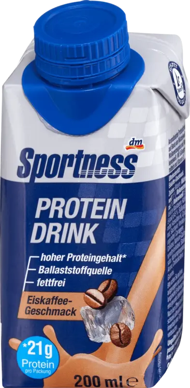 Sportness Protein Drink Eiskaffee Geschmack, trinkfertig