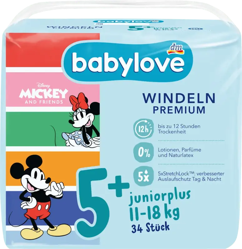 babylove Windeln Premium Disney Gr 5+ (11-18 kg)