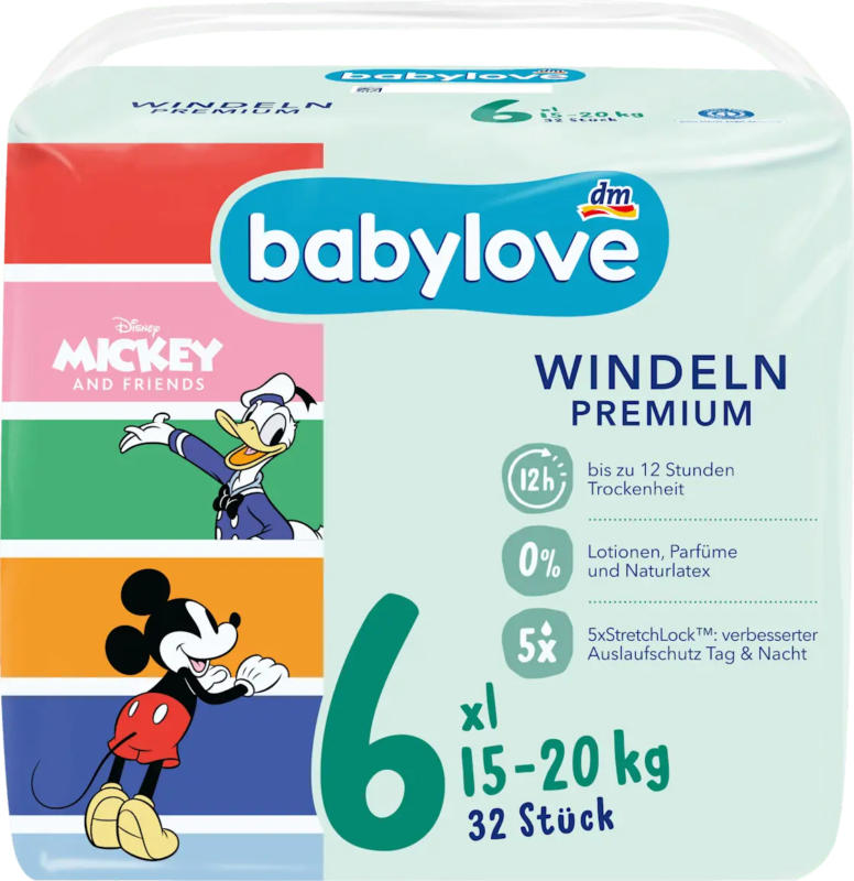 babylove Windeln Premium Disney Gr. 6 XL (15-20 kg)