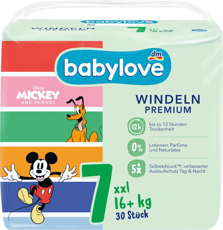babylove Windeln Premium Disney Gr. 7 XXL (16+ kg)