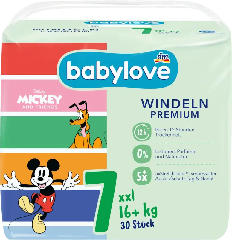 babylove Windeln Premium Disney Gr. 7 XXL (16+ kg)