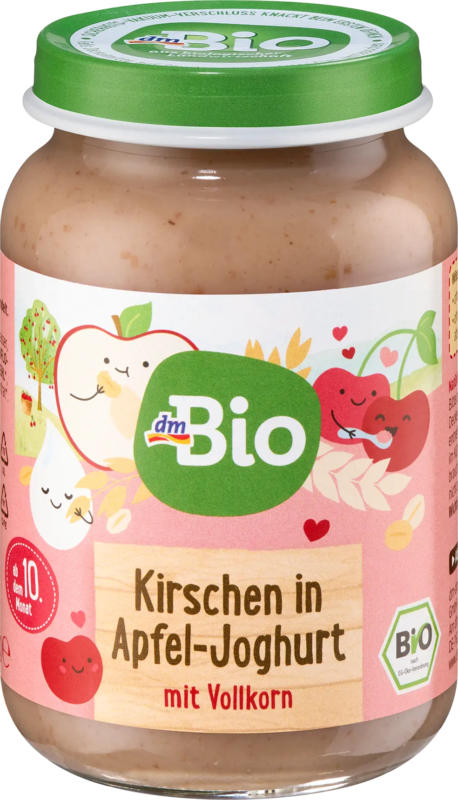 dmBio Frucht & Joghurt Kirsche, Apfel, Vollkorn ab dem 10. Monat