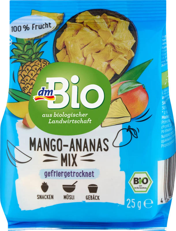 dmBio Mango-Ananas Mix, gefriergetrocknet
